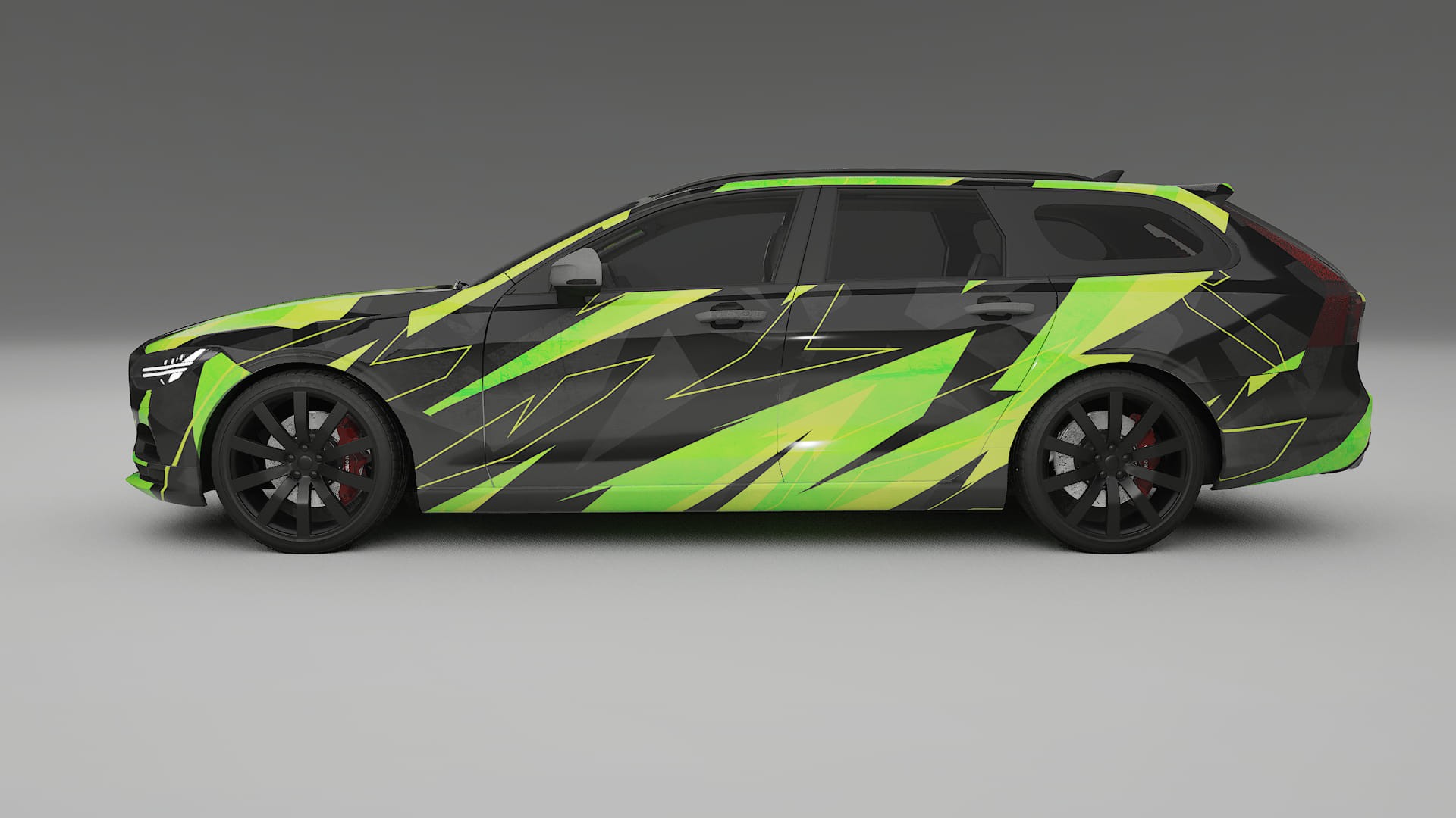 Volvo V90 P5 NINJA TURTLES – Designad Wrap PPF-sats i utskrivbar polyuretanfilm