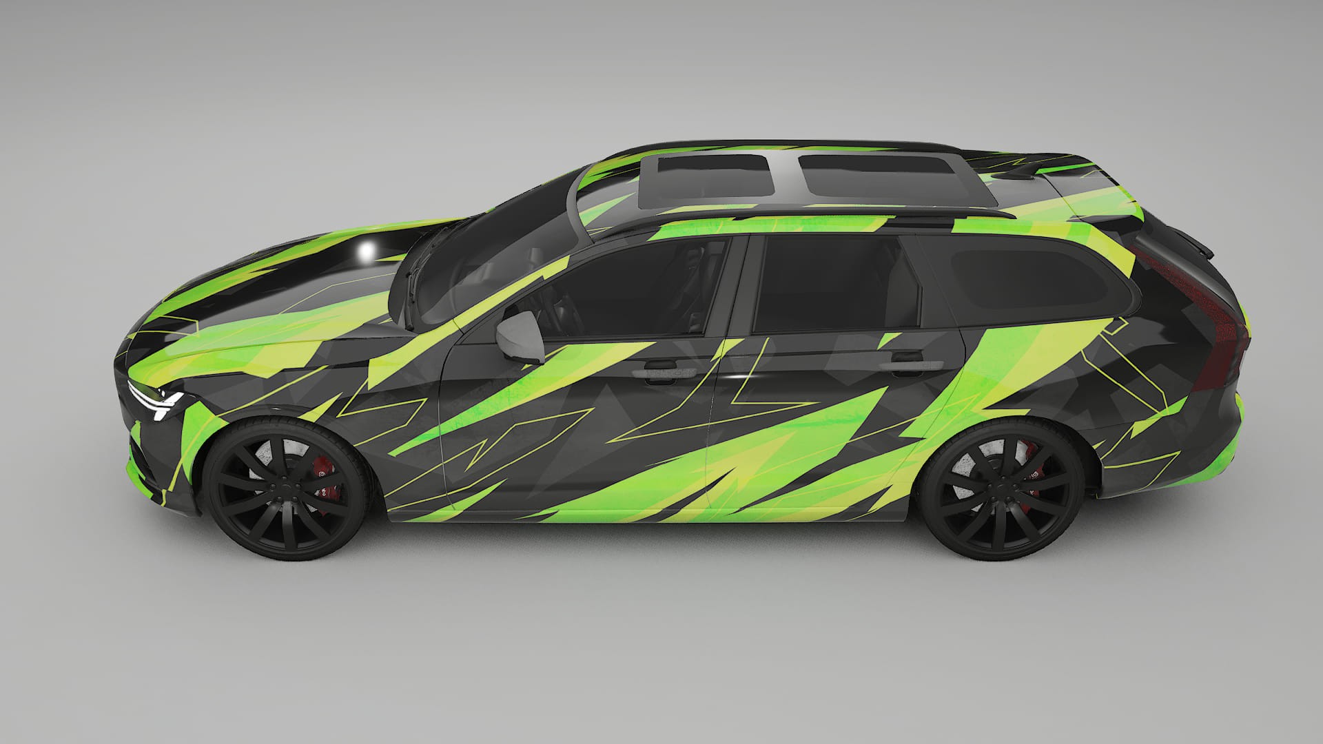Volvo V90 P5 NINJA TURTLES – Designad Wrap PPF-sats i utskrivbar polyuretanfilm