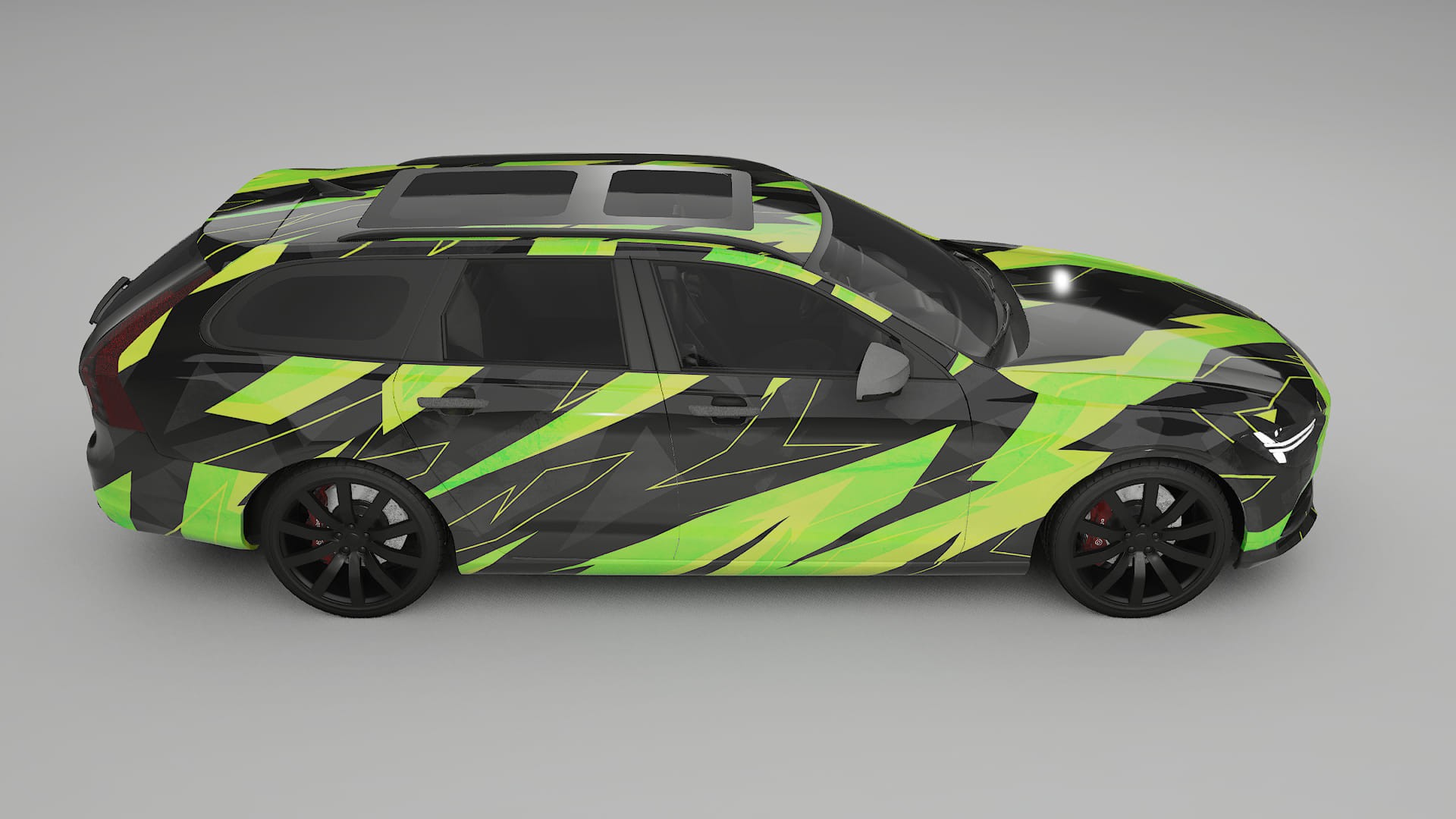 Volvo V90 P5 NINJA TURTLES – Designad Wrap PPF-sats i utskrivbar polyuretanfilm