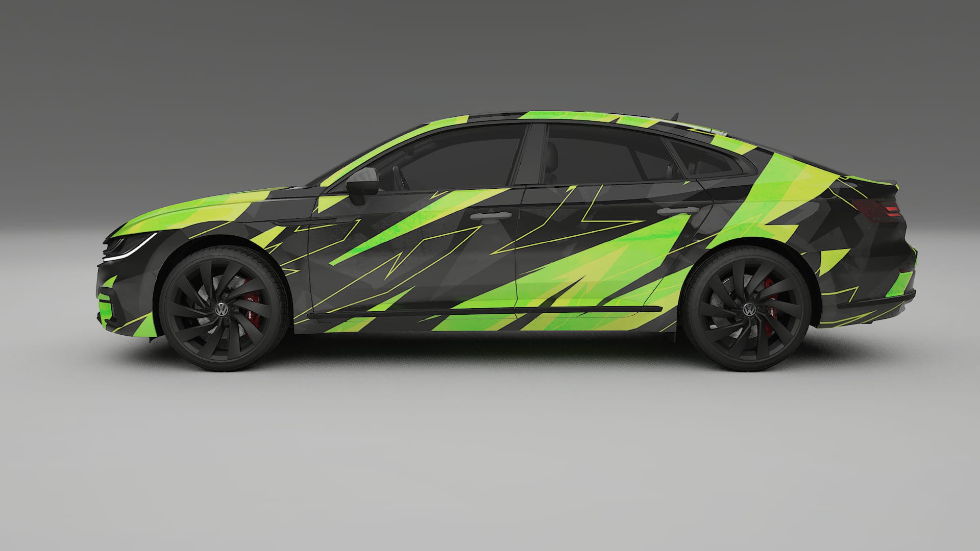 VW Arteon R 3H prefacelift pre-LCI NINJA TURTLES – Designad Wrap PPF-sats i utskrivbar polyuretanfilm