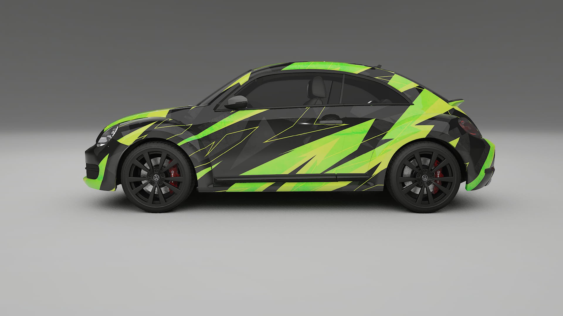 VW Beetle A5 prefacelift pre-LCI NINJA TURTLES – Designad Wrap PPF-sats i utskrivbar polyuretanfilm