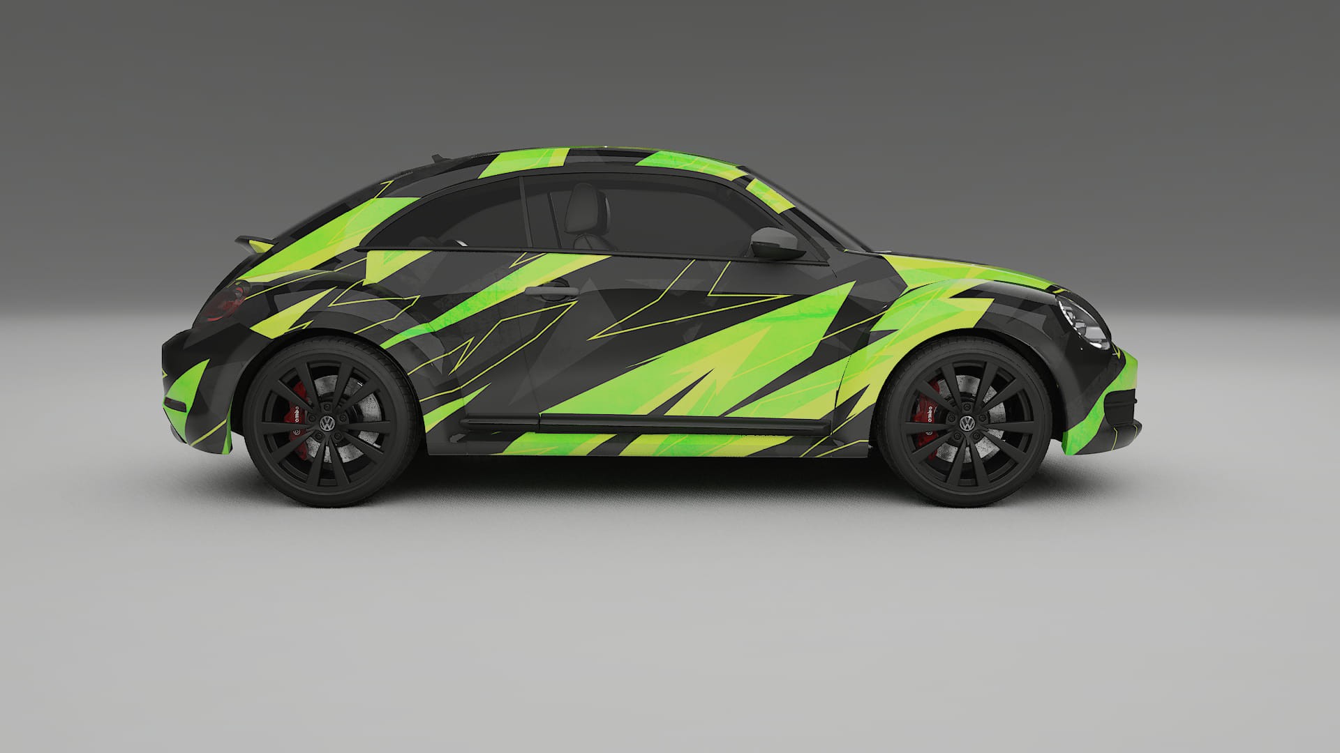 VW Beetle A5 prefacelift pre-LCI NINJA TURTLES – Designad Wrap PPF-sats i utskrivbar polyuretanfilm