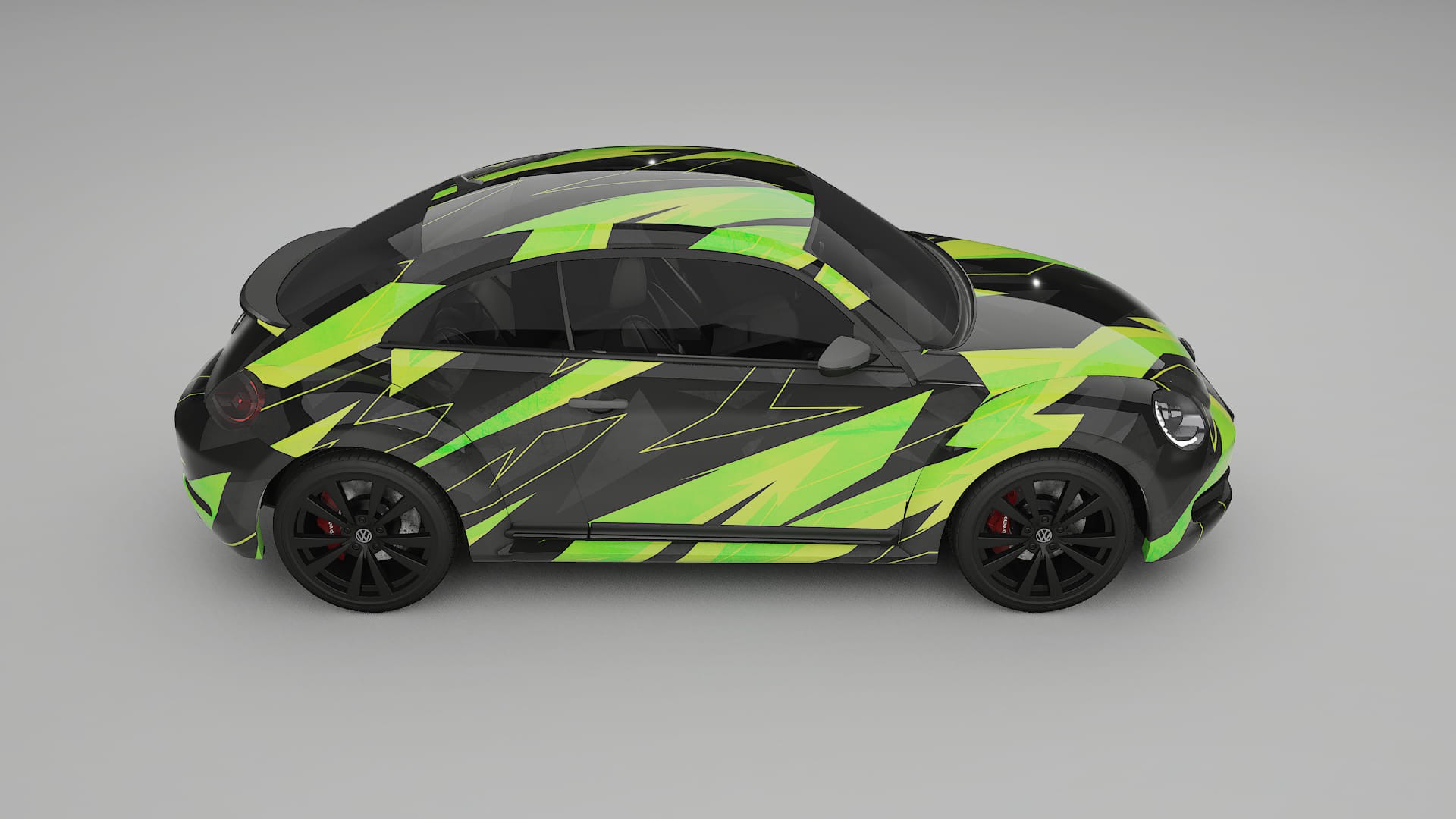VW Beetle A5 prefacelift pre-LCI NINJA TURTLES – Designad Wrap PPF-sats i utskrivbar polyuretanfilm