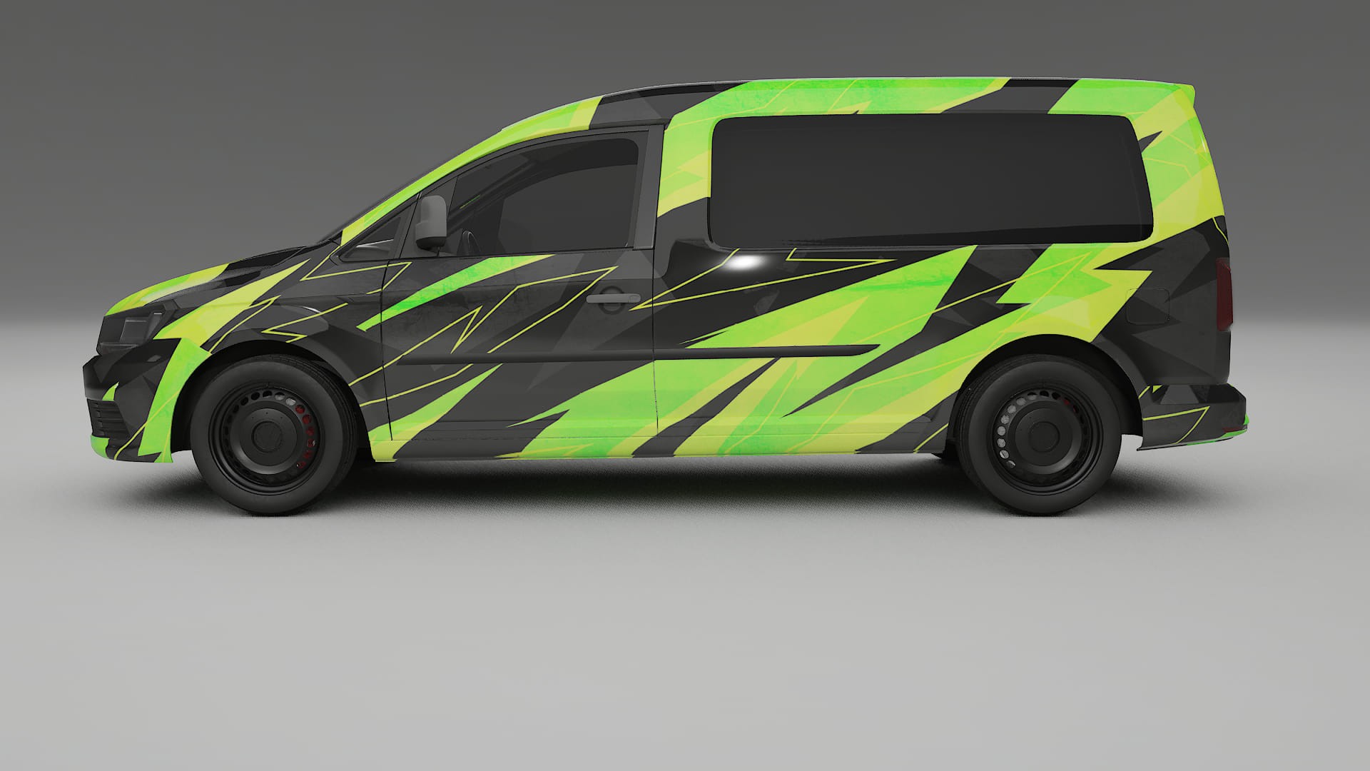 VW Caddy Maxi SB NINJA TURTLES – Designad Wrap PPF-sats i utskrivbar polyuretanfilm