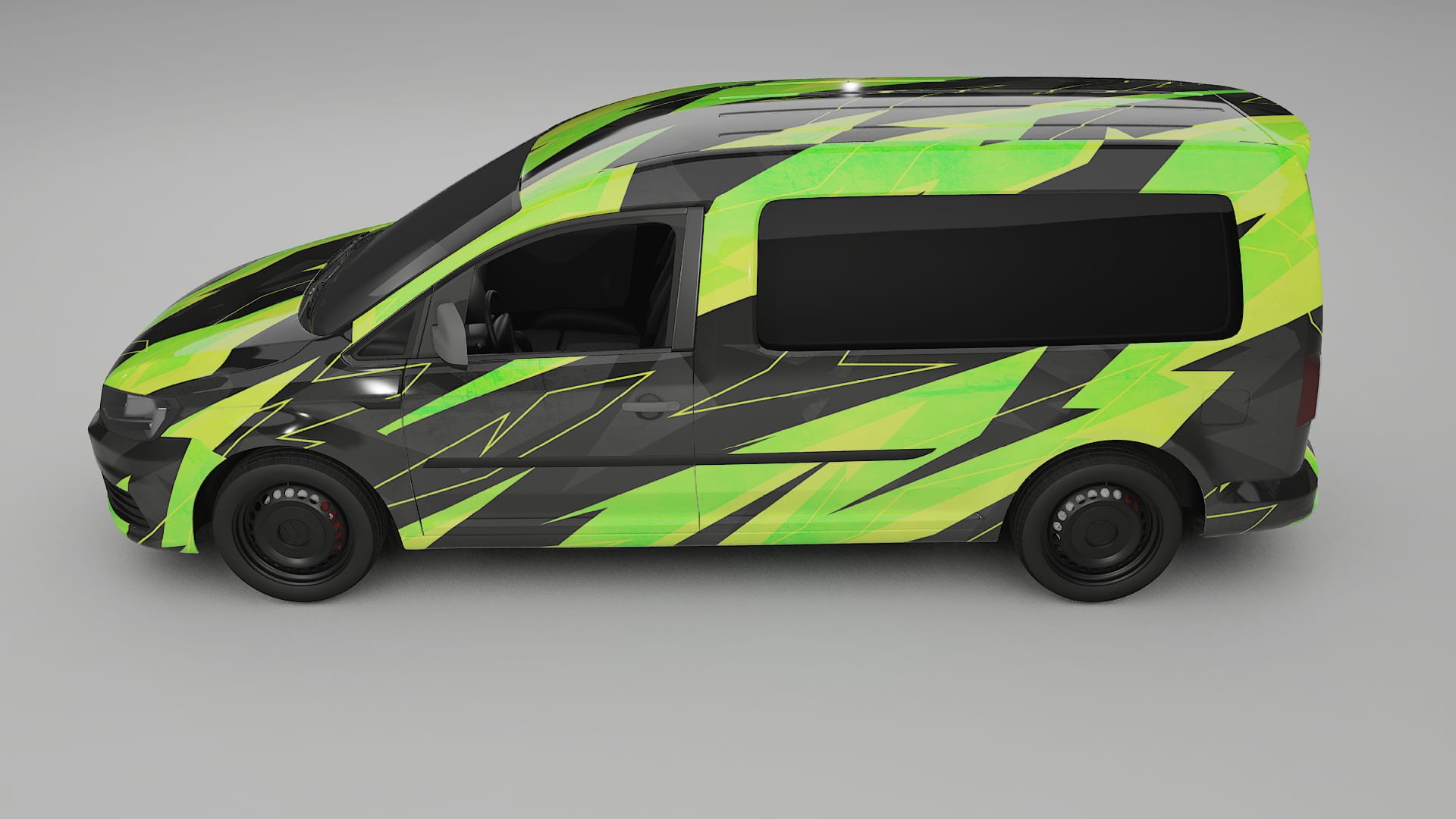 VW Caddy Maxi SB NINJA TURTLES – Designad Wrap PPF-sats i utskrivbar polyuretanfilm