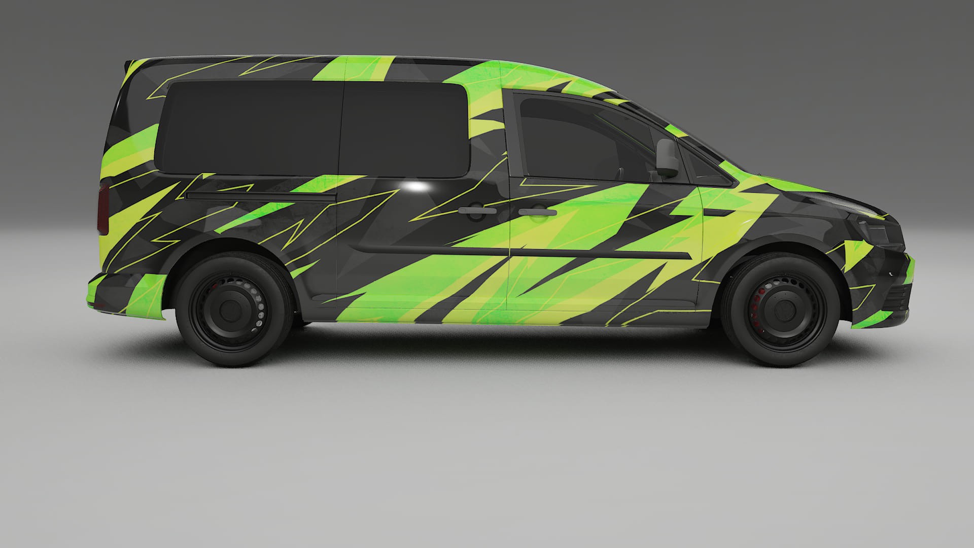 VW Caddy Maxi SB NINJA TURTLES – Designad Wrap PPF-sats i utskrivbar polyuretanfilm