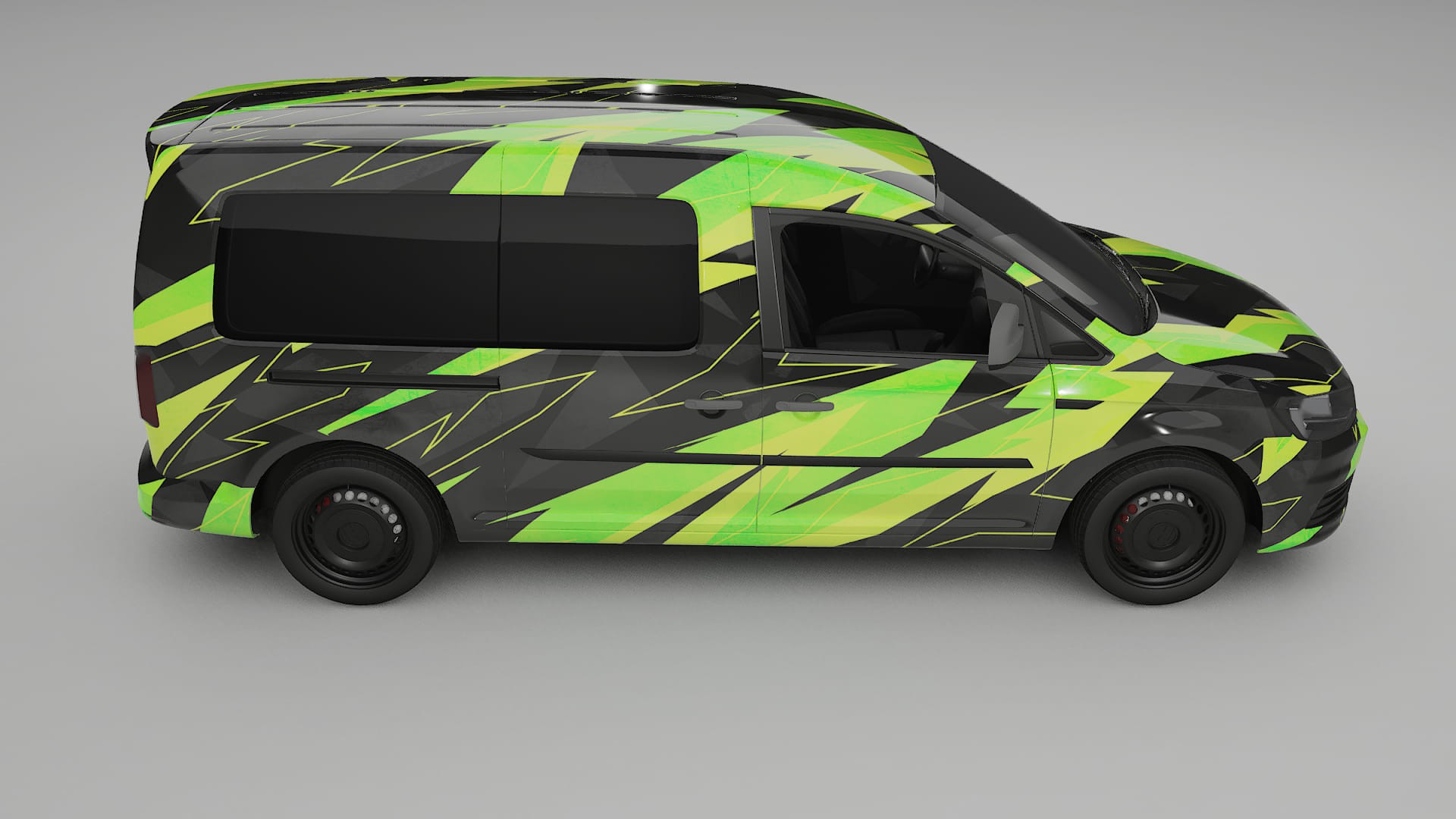 VW Caddy Maxi SB NINJA TURTLES – Designad Wrap PPF-sats i utskrivbar polyuretanfilm
