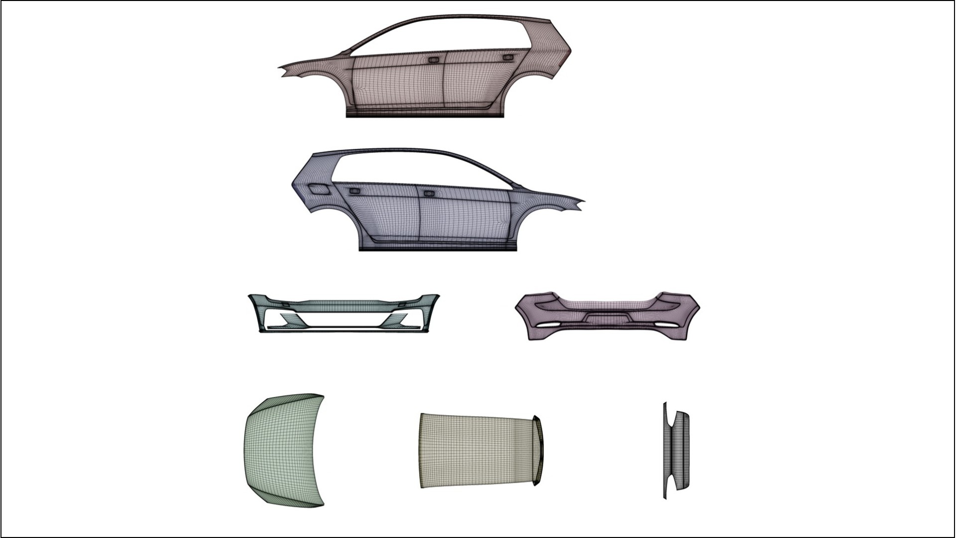 VW Golf Mk7 NINJA TURTLES – Designad Wrap PPF-sats i utskrivbar polyuretanfilm