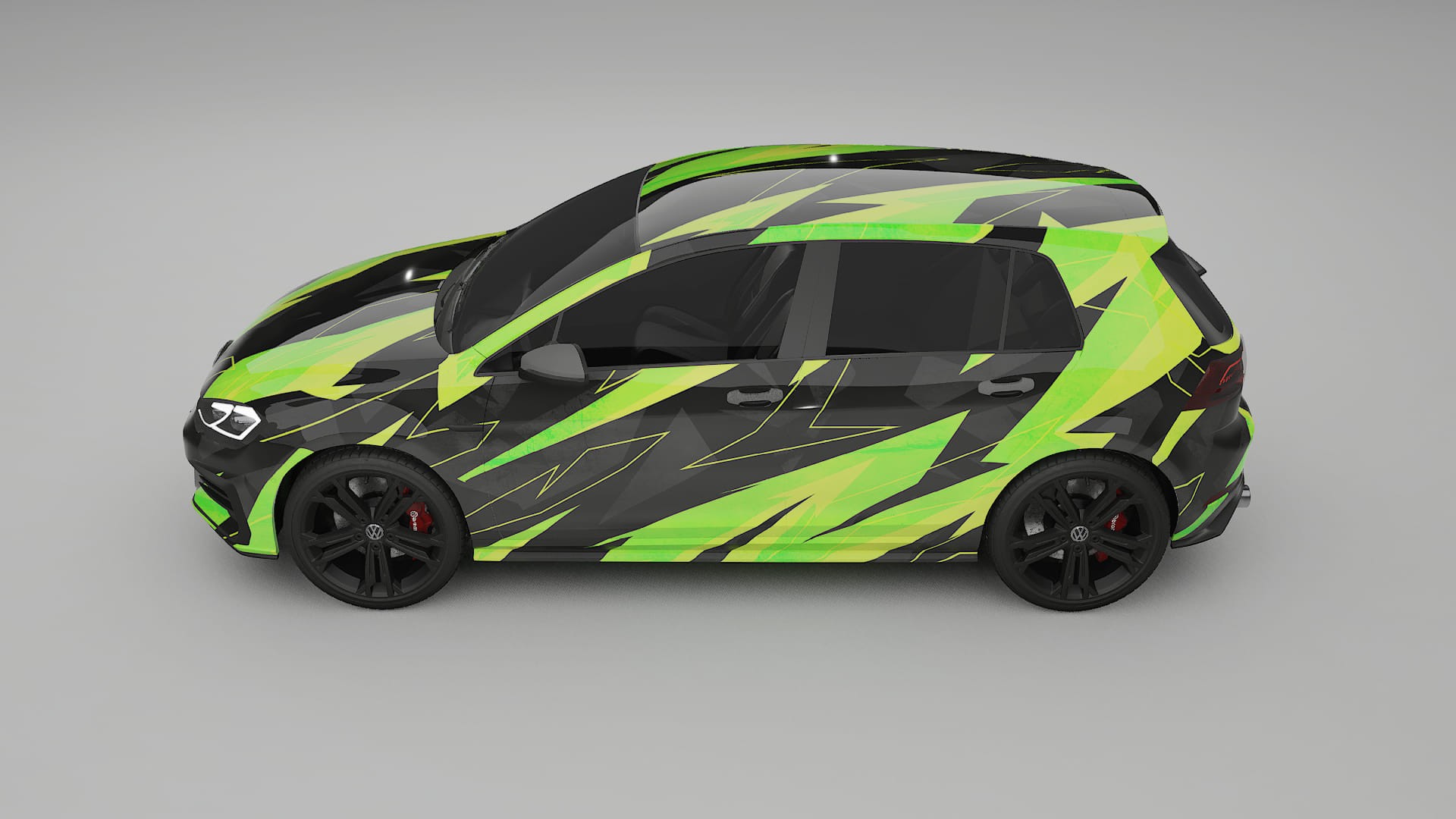 VW Golf Mk7 NINJA TURTLES – Designad Wrap PPF-sats i utskrivbar polyuretanfilm
