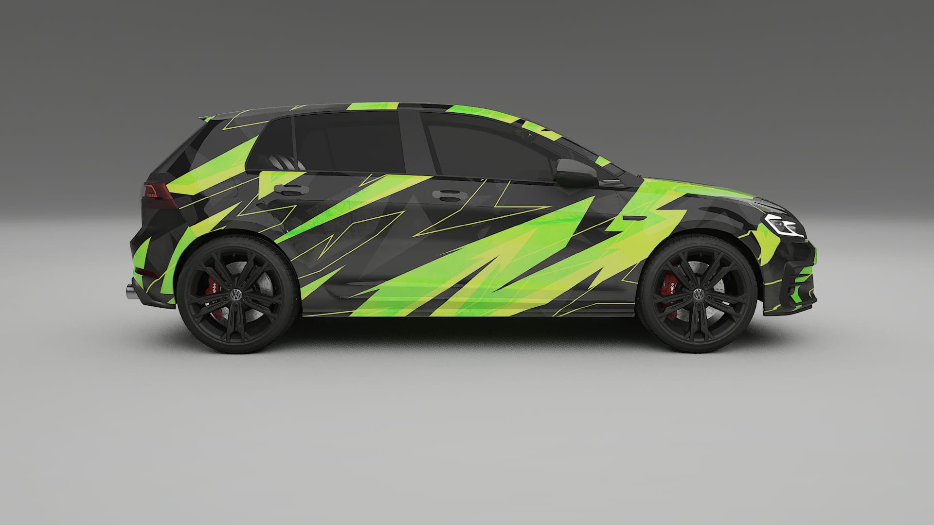 VW Golf Mk7 NINJA TURTLES – Designad Wrap PPF-sats i utskrivbar polyuretanfilm