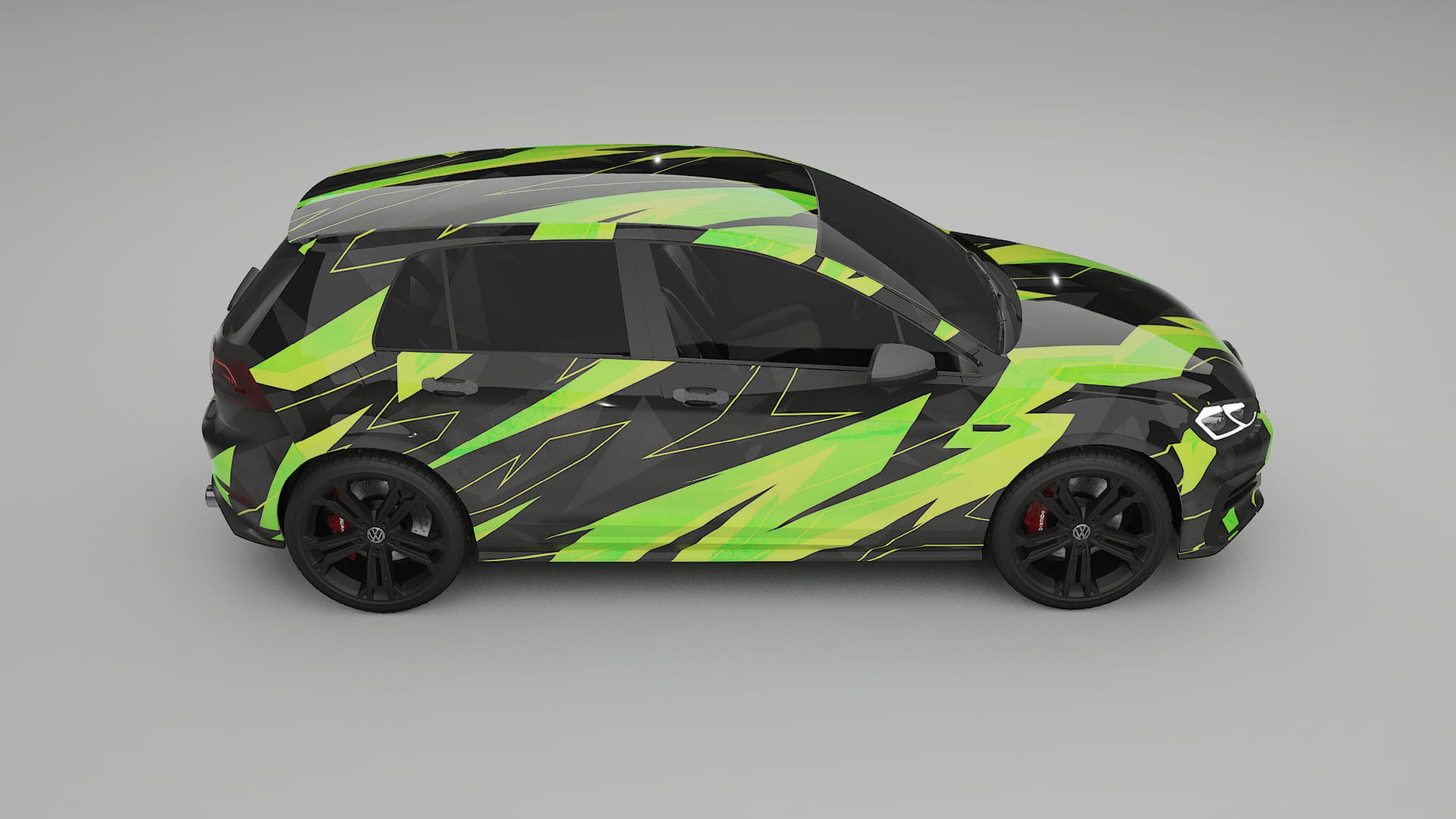 VW Golf Mk7 NINJA TURTLES – Designad Wrap PPF-sats i utskrivbar polyuretanfilm