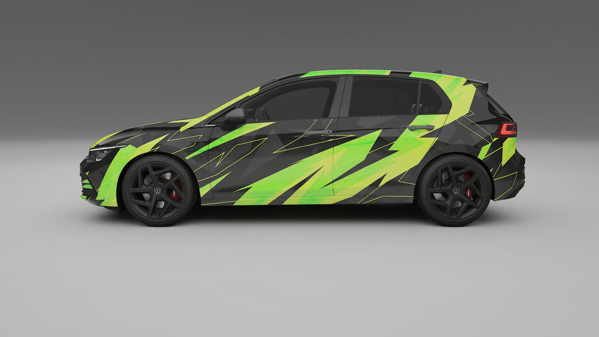 VW Golf Mk8 NINJA TURTLES – Designad Wrap PPF-sats i utskrivbar polyuretanfilm
