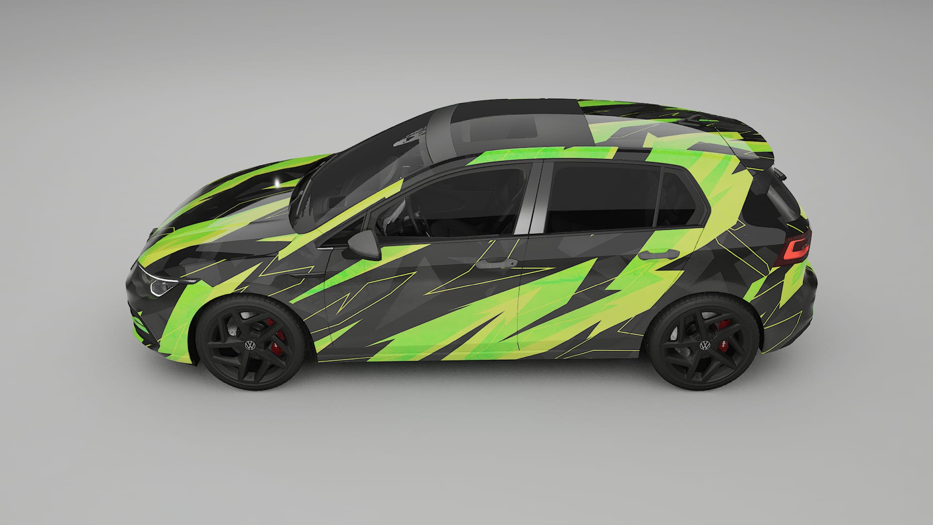 VW Golf Mk8 NINJA TURTLES – Designad Wrap PPF-sats i utskrivbar polyuretanfilm