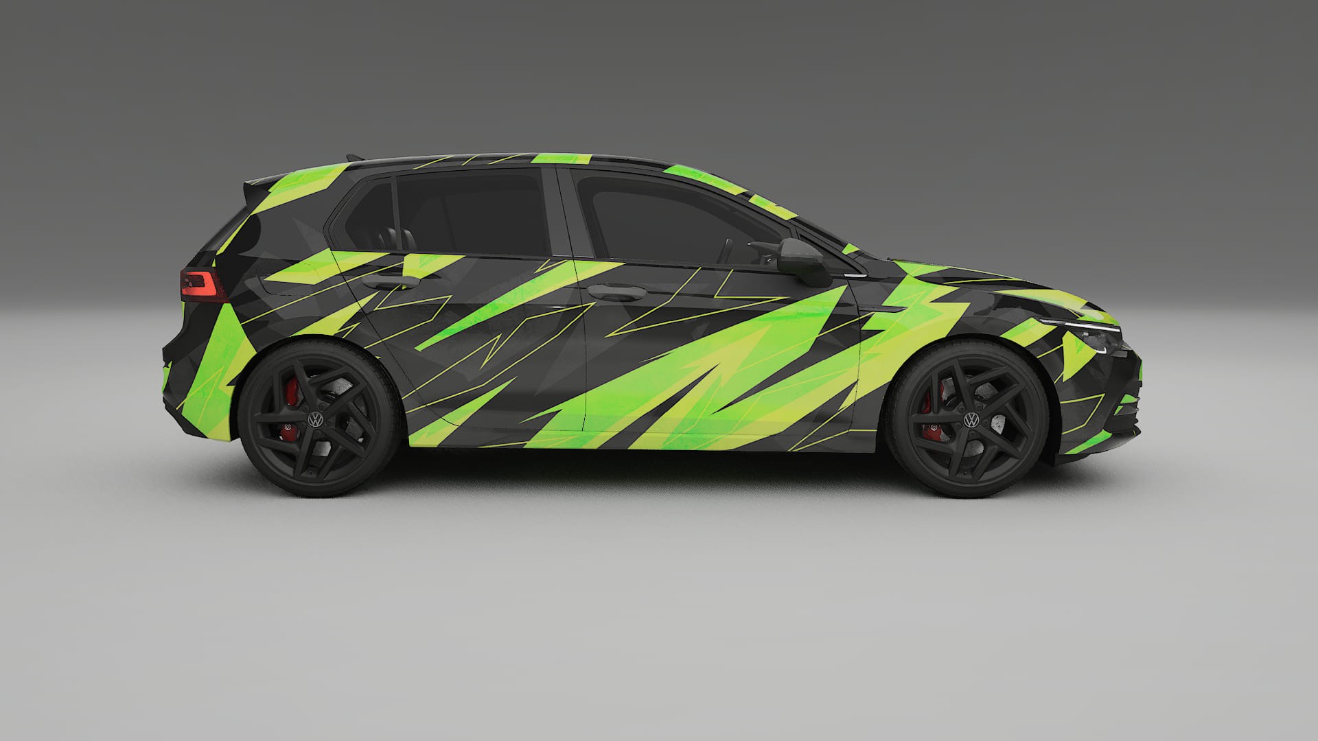 VW Golf Mk8 NINJA TURTLES – Designad Wrap PPF-sats i utskrivbar polyuretanfilm