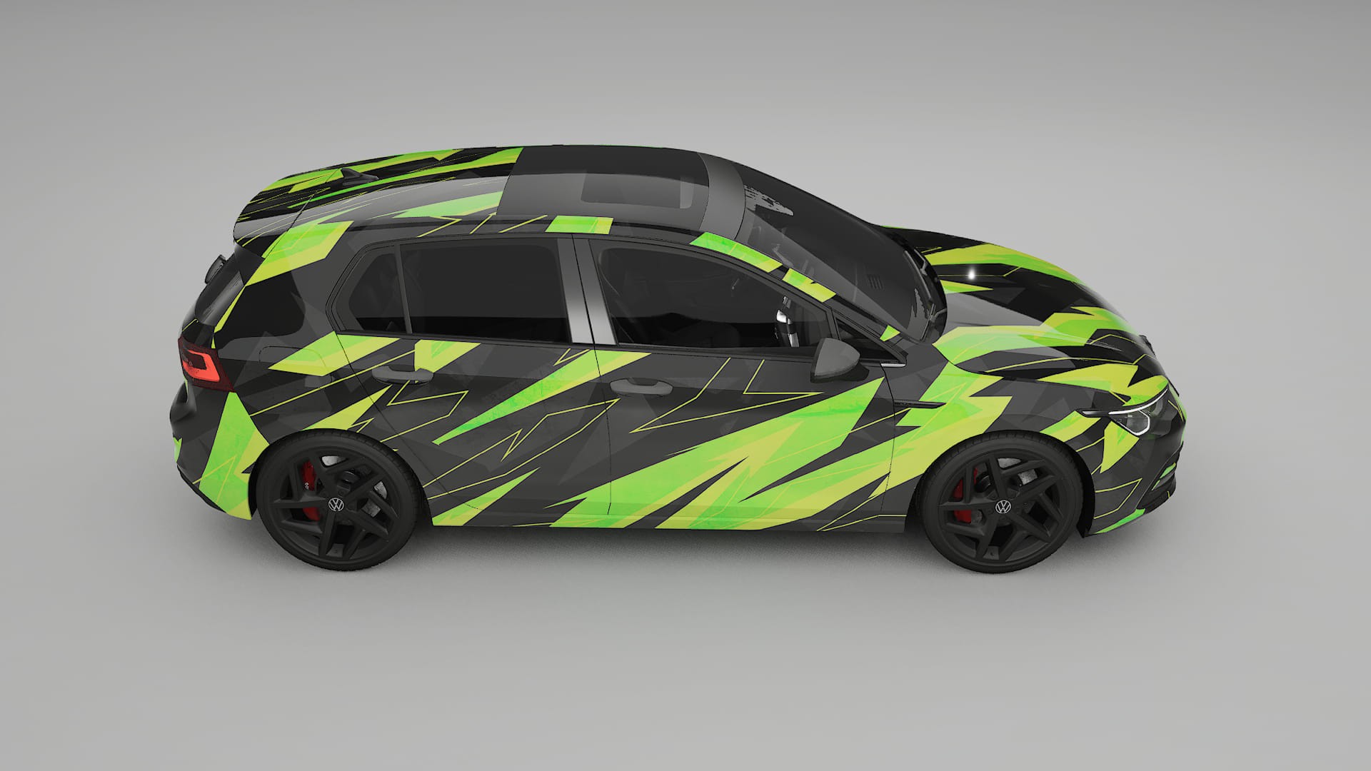 VW Golf Mk8 NINJA TURTLES – Designad Wrap PPF-sats i utskrivbar polyuretanfilm