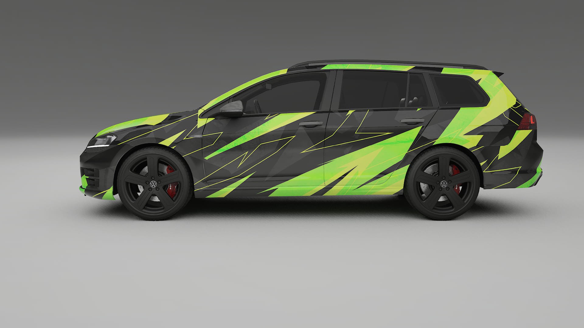 VW Golf Variant Mk7 NINJA TURTLES – Designad Wrap PPF-sats i utskrivbar polyuretanfilm