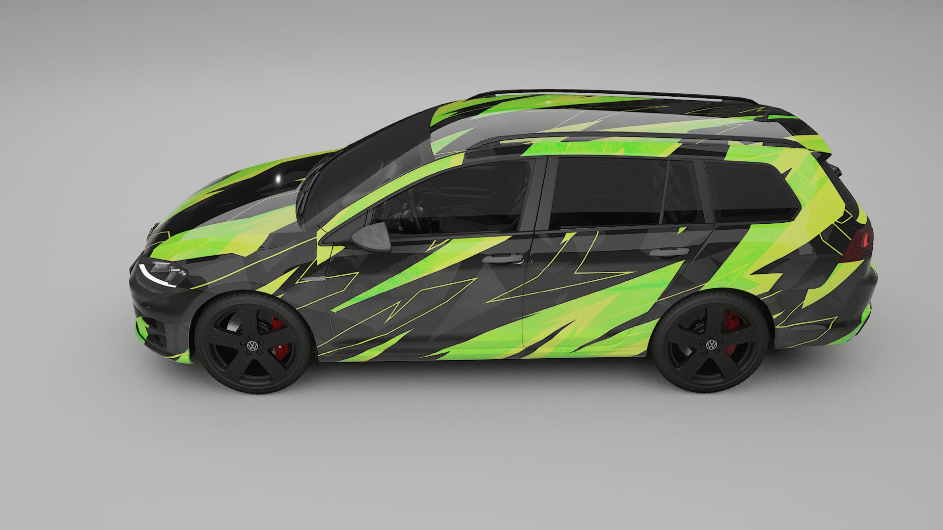 VW Golf Variant Mk7 NINJA TURTLES – Designad Wrap PPF-sats i utskrivbar polyuretanfilm