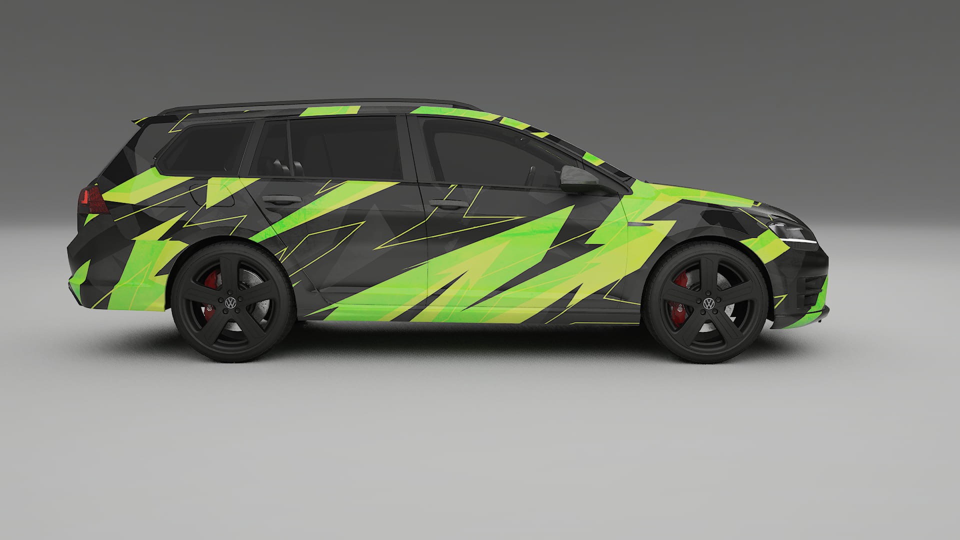 VW Golf Variant Mk7 NINJA TURTLES – Designad Wrap PPF-sats i utskrivbar polyuretanfilm