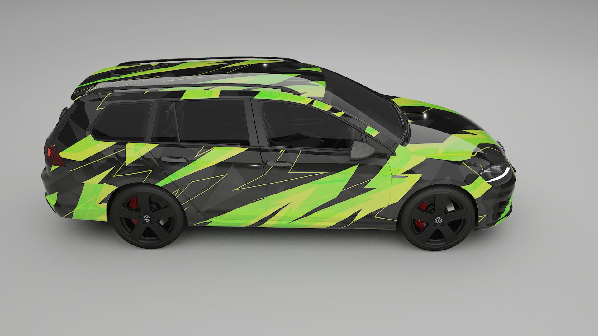 VW Golf Variant Mk7 NINJA TURTLES – Designad Wrap PPF-sats i utskrivbar polyuretanfilm
