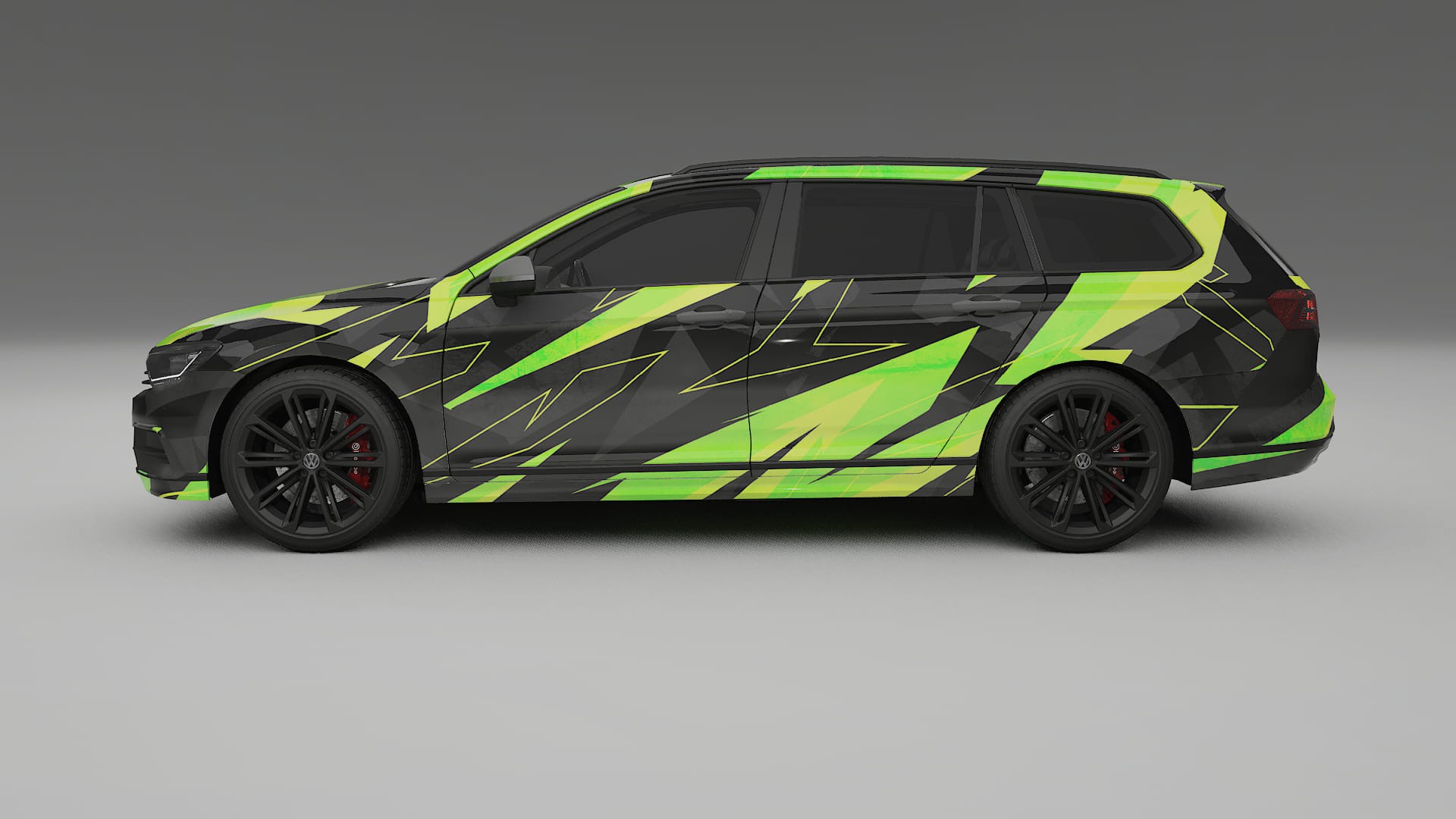 VW Passat VariantR B8 NINJA TURTLES – Designad Wrap PPF-sats i utskrivbar polyuretanfilm