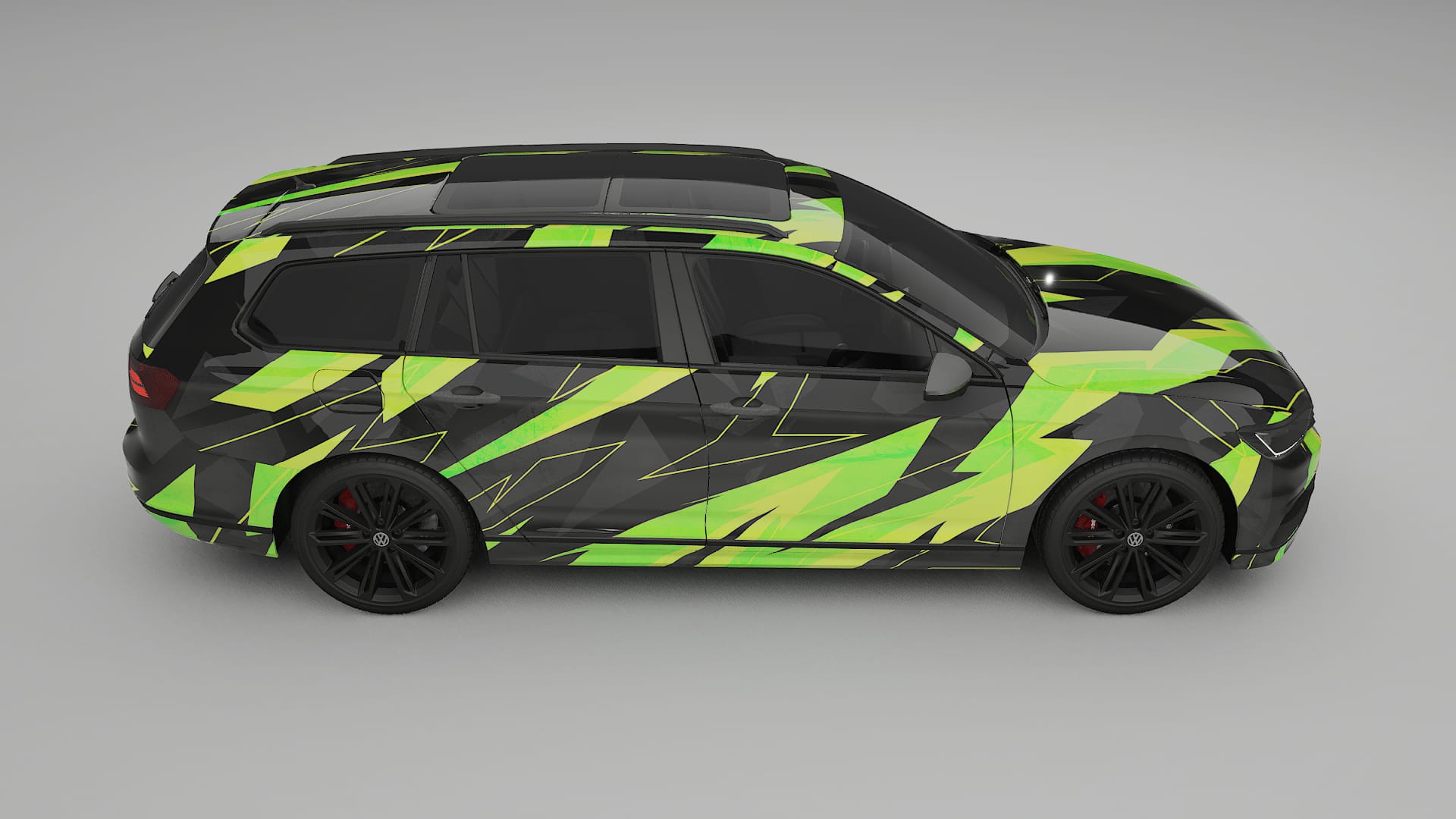 VW Passat VariantR B8 NINJA TURTLES – Designad Wrap PPF-sats i utskrivbar polyuretanfilm