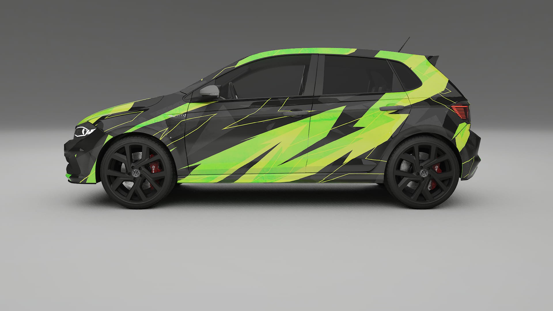 VW Polo GTI VI NINJA TURTLES – Designad Wrap PPF-sats i utskrivbar polyuretanfilm