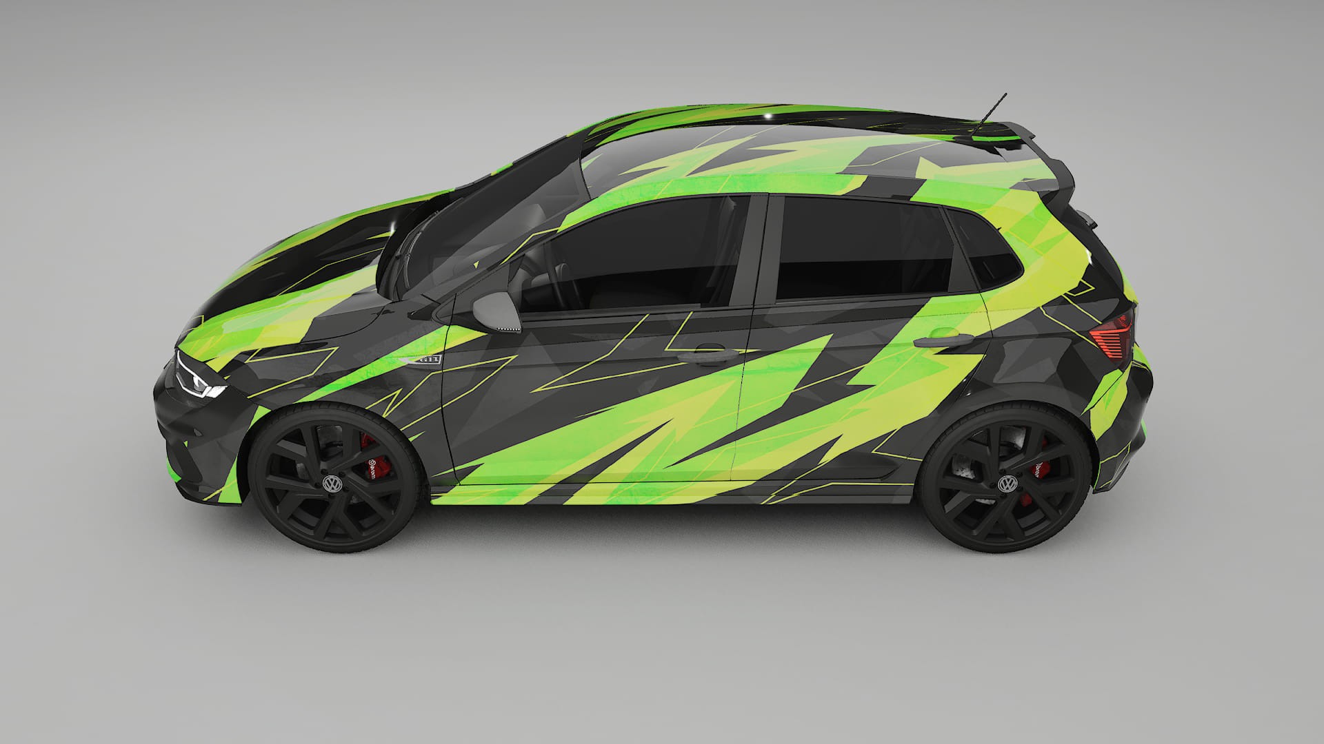 VW Polo GTI VI NINJA TURTLES – Designad Wrap PPF-sats i utskrivbar polyuretanfilm