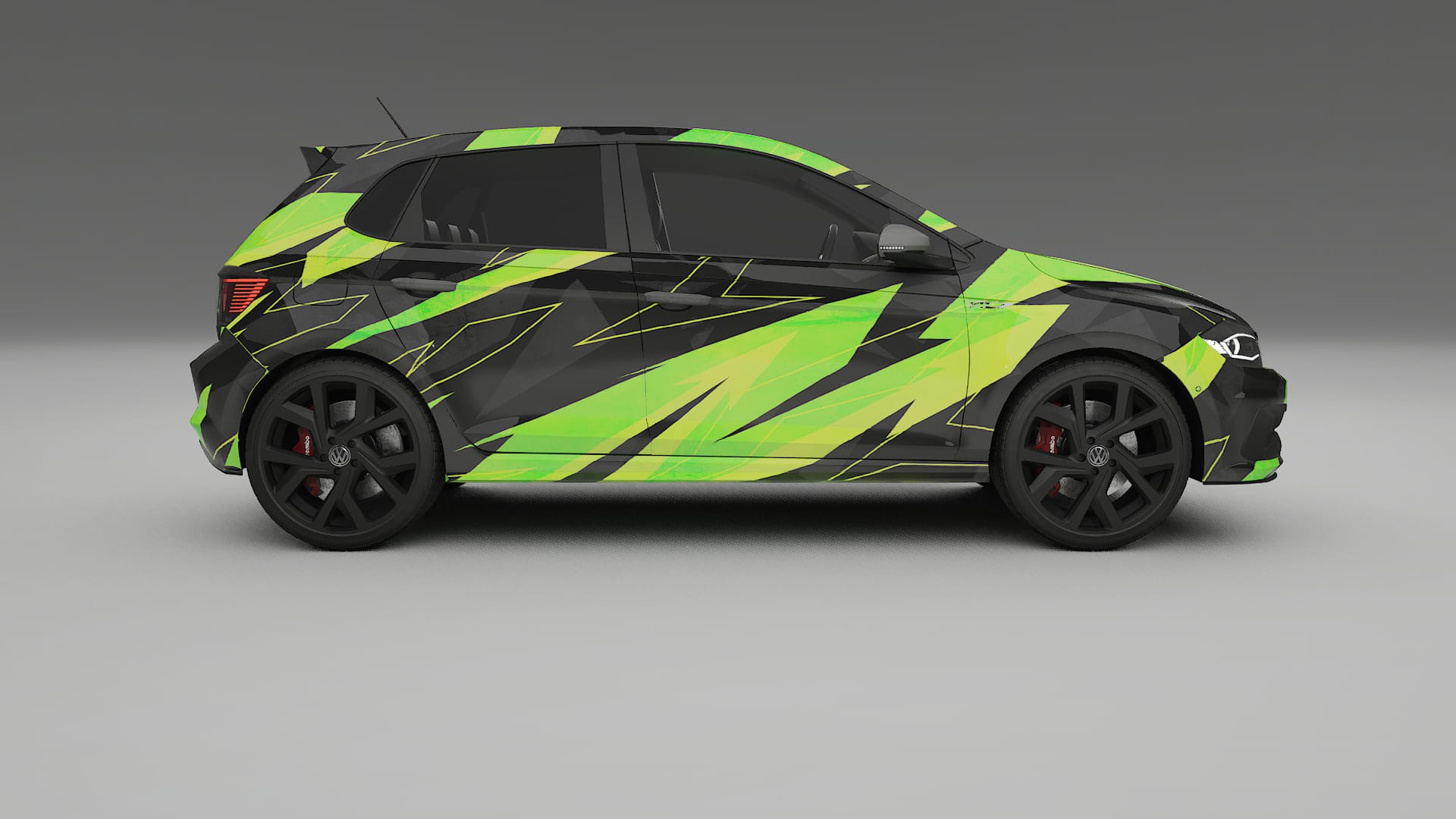 VW Polo GTI VI NINJA TURTLES – Designad Wrap PPF-sats i utskrivbar polyuretanfilm