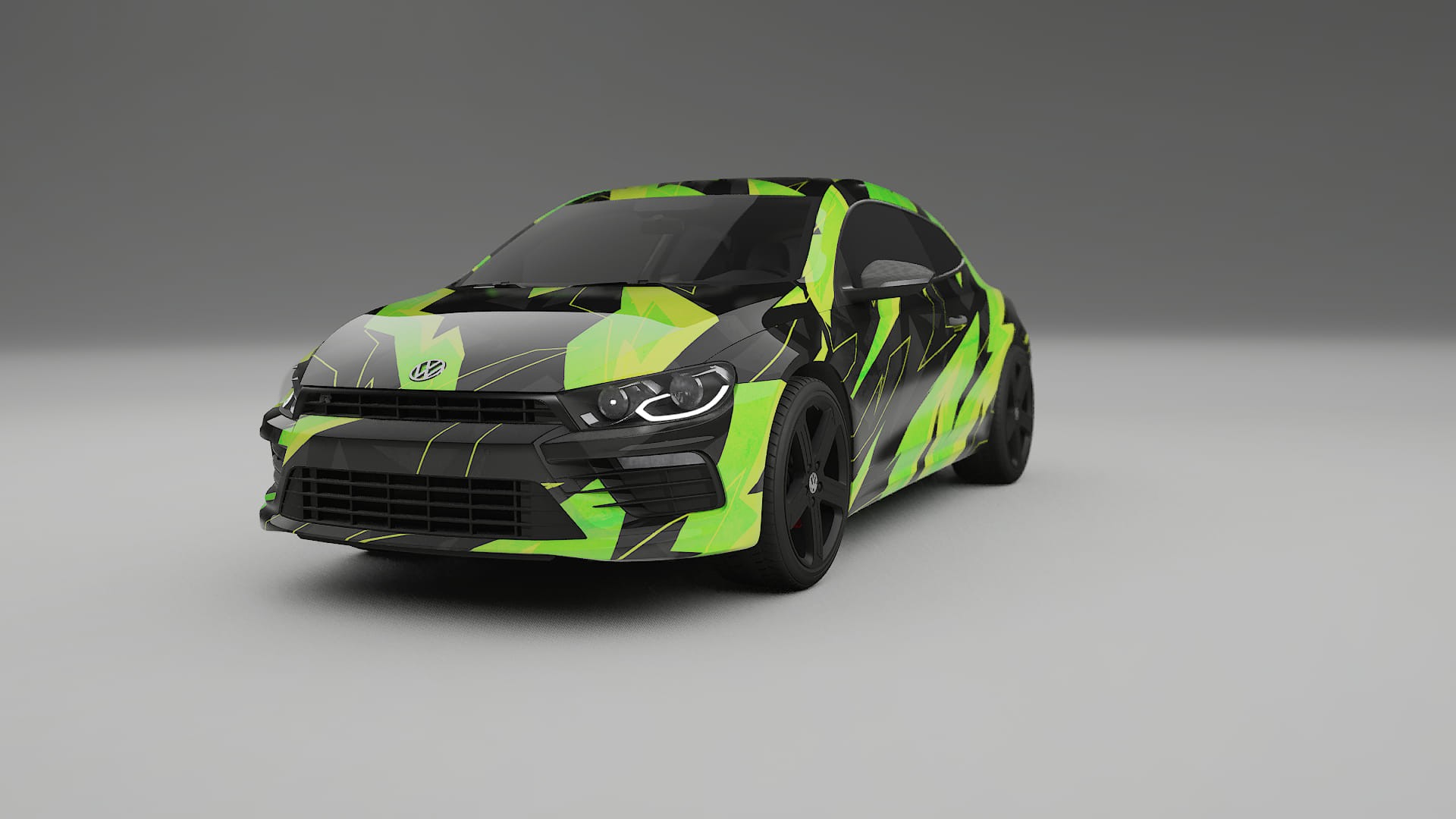 VW Scirocco R III NINJA TURTLES – Designad Wrap PPF-sats i utskrivbar polyuretanfilm