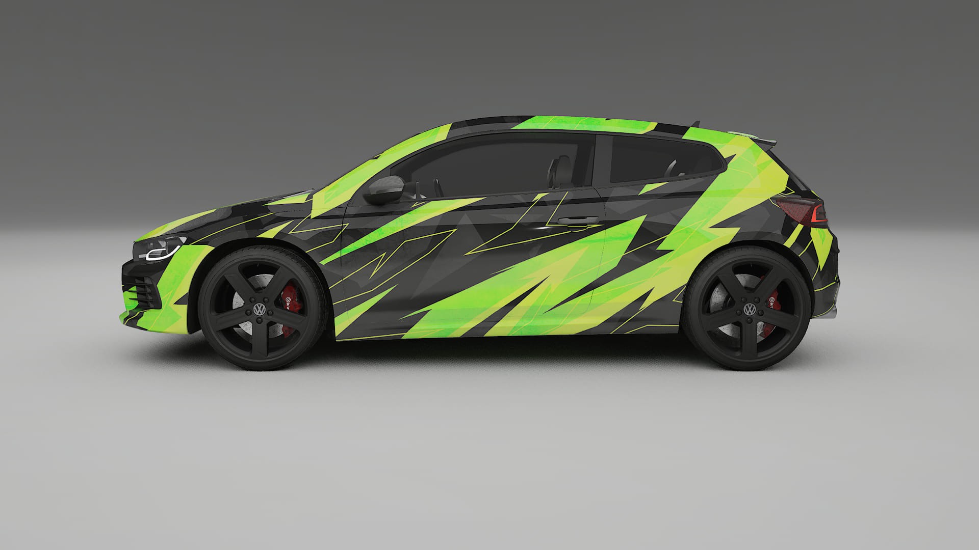 VW Scirocco R III NINJA TURTLES – Designad Wrap PPF-sats i utskrivbar polyuretanfilm