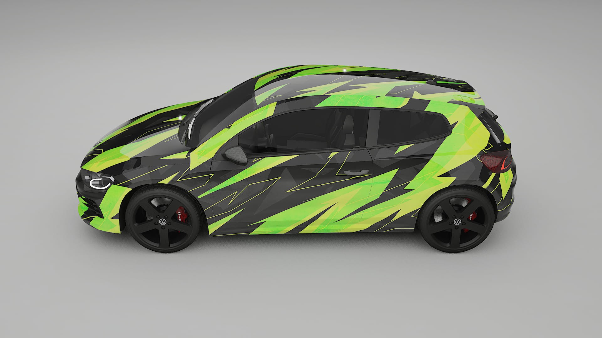 VW Scirocco R III NINJA TURTLES – Designad Wrap PPF-sats i utskrivbar polyuretanfilm