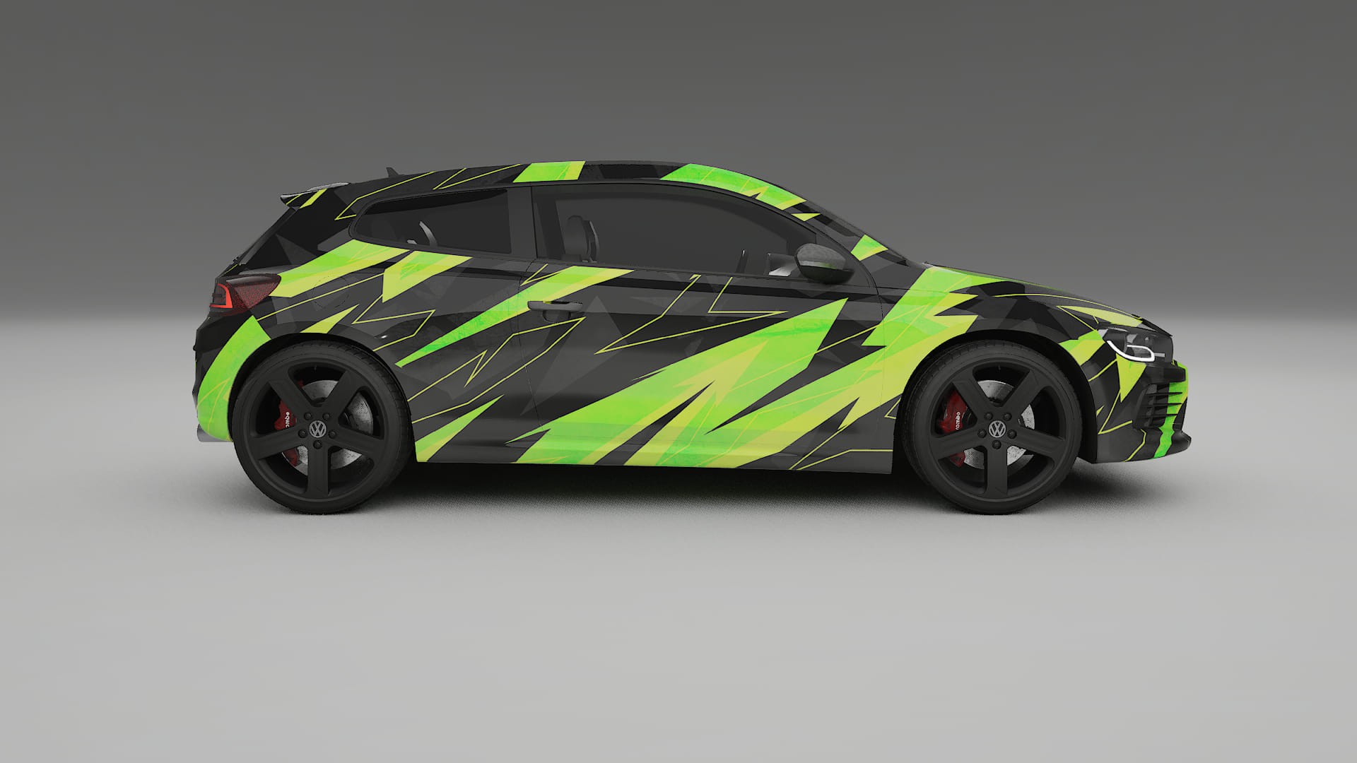 VW Scirocco R III NINJA TURTLES – Designad Wrap PPF-sats i utskrivbar polyuretanfilm