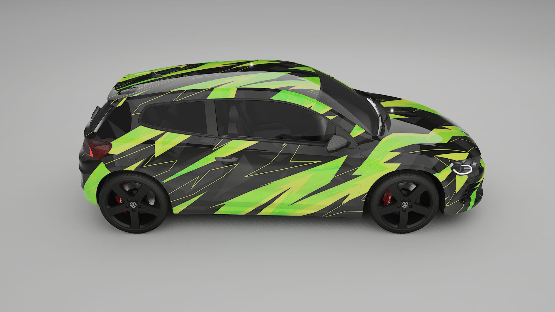 VW Scirocco R III NINJA TURTLES – Designad Wrap PPF-sats i utskrivbar polyuretanfilm