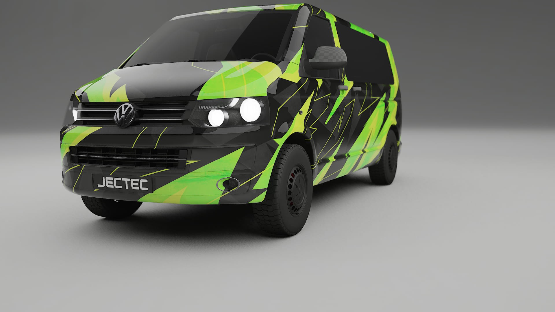 VW Transporter T5 Caravelle NINJA TURTLES – Designad Wrap PPF-sats i utskrivbar polyuretanfilm