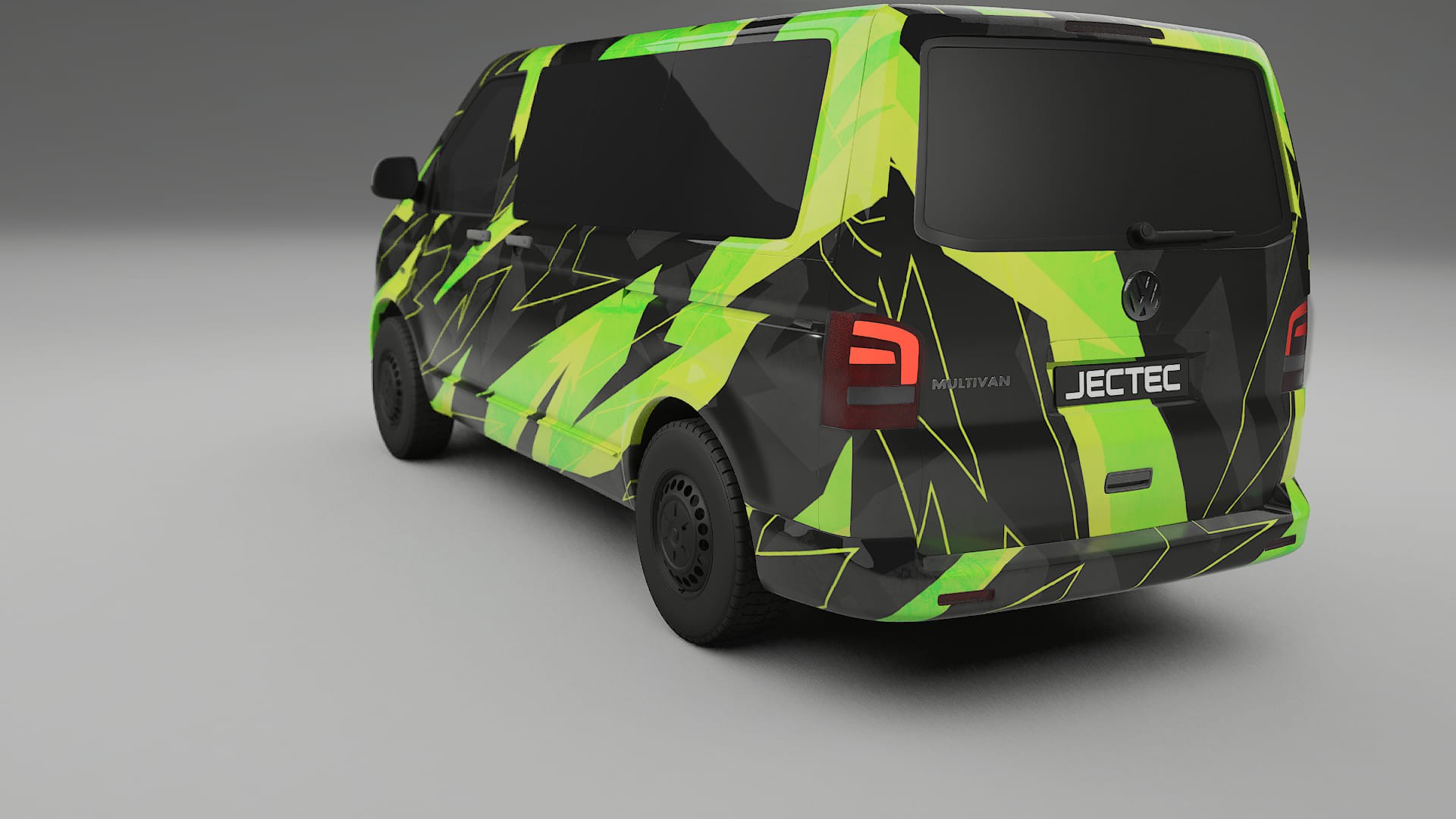 VW Transporter T5 Caravelle NINJA TURTLES – Designad Wrap PPF-sats i utskrivbar polyuretanfilm