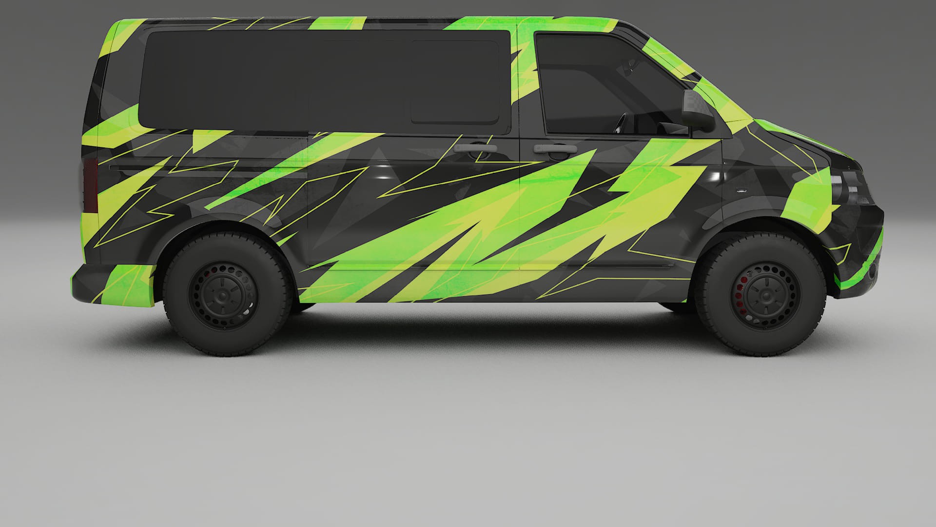 VW Transporter T5 Caravelle NINJA TURTLES – Designad Wrap PPF-sats i utskrivbar polyuretanfilm