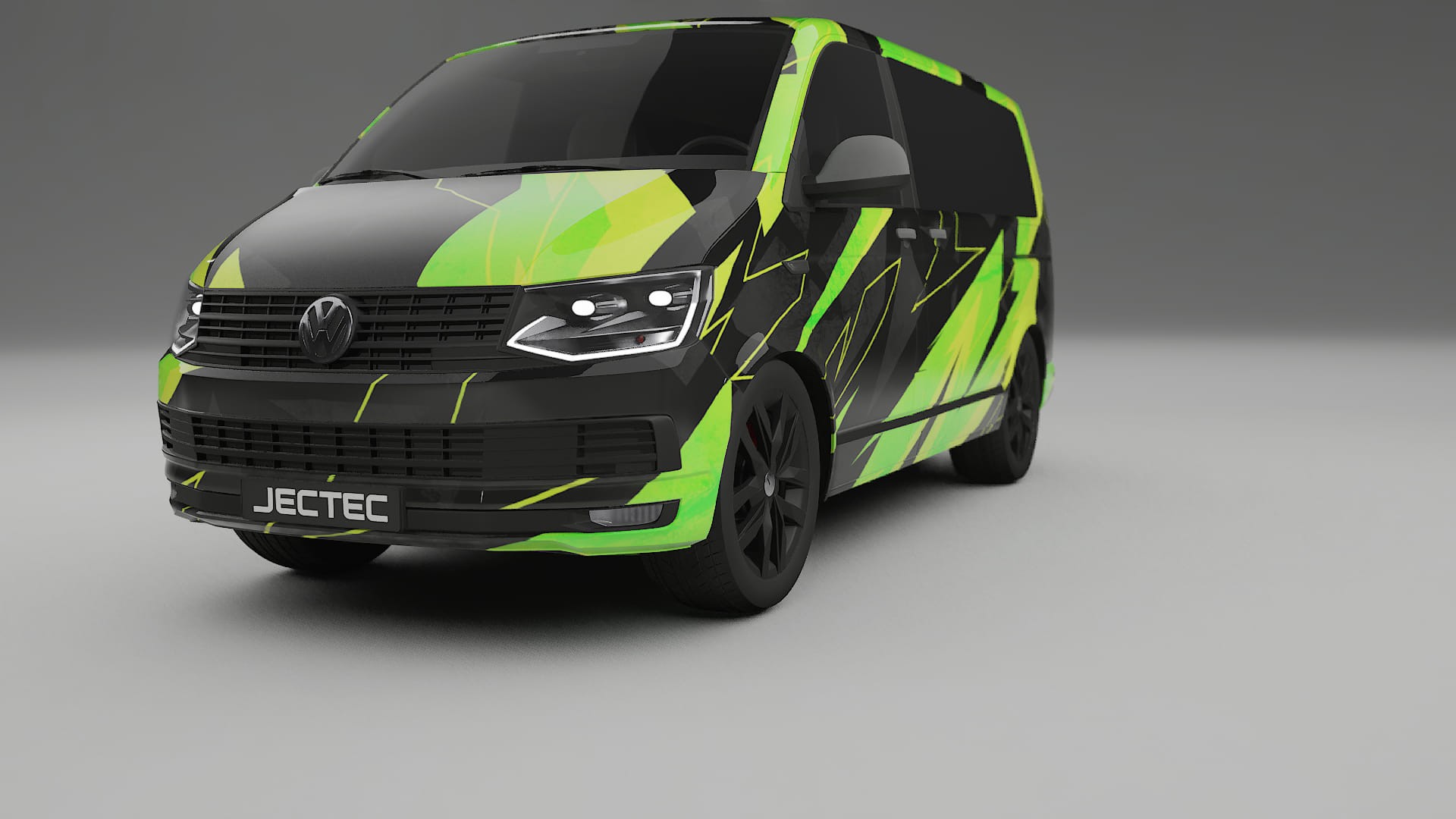 VW Transporter T6 Multivan NINJA TURTLES – Designad Wrap PPF-sats i utskrivbar polyuretanfilm