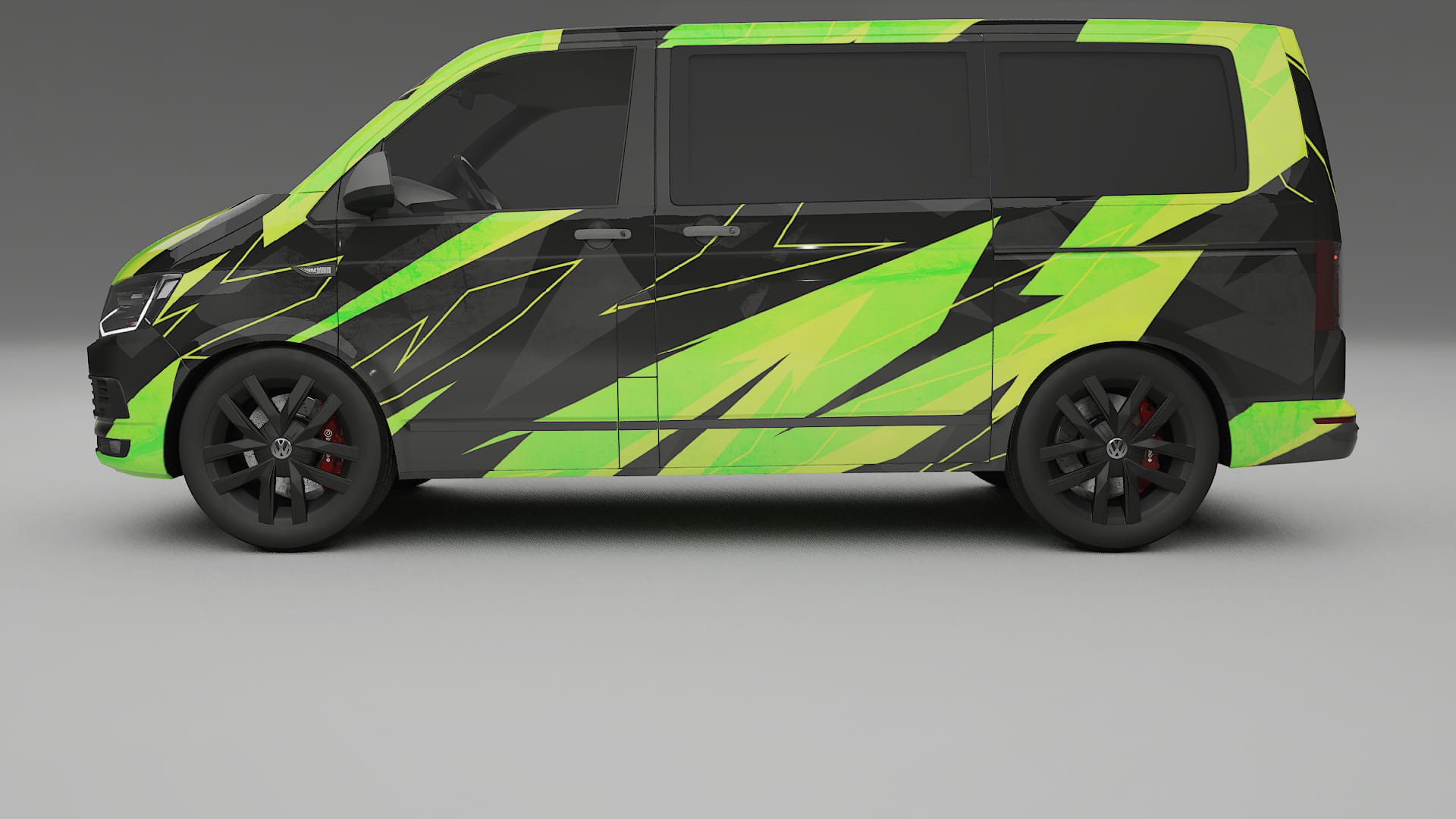 VW Transporter T6 Multivan NINJA TURTLES – Designad Wrap PPF-sats i utskrivbar polyuretanfilm