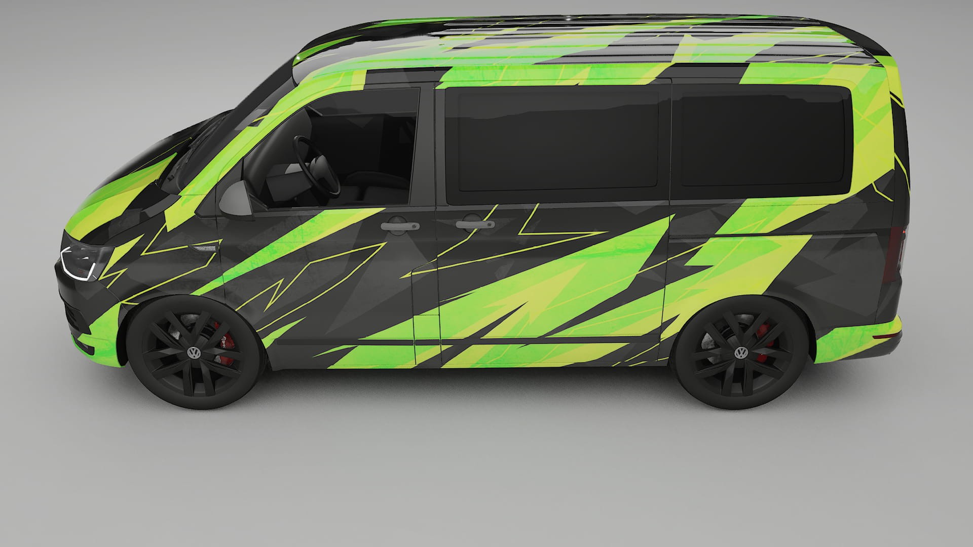 VW Transporter T6 Multivan NINJA TURTLES – Designad Wrap PPF-sats i utskrivbar polyuretanfilm
