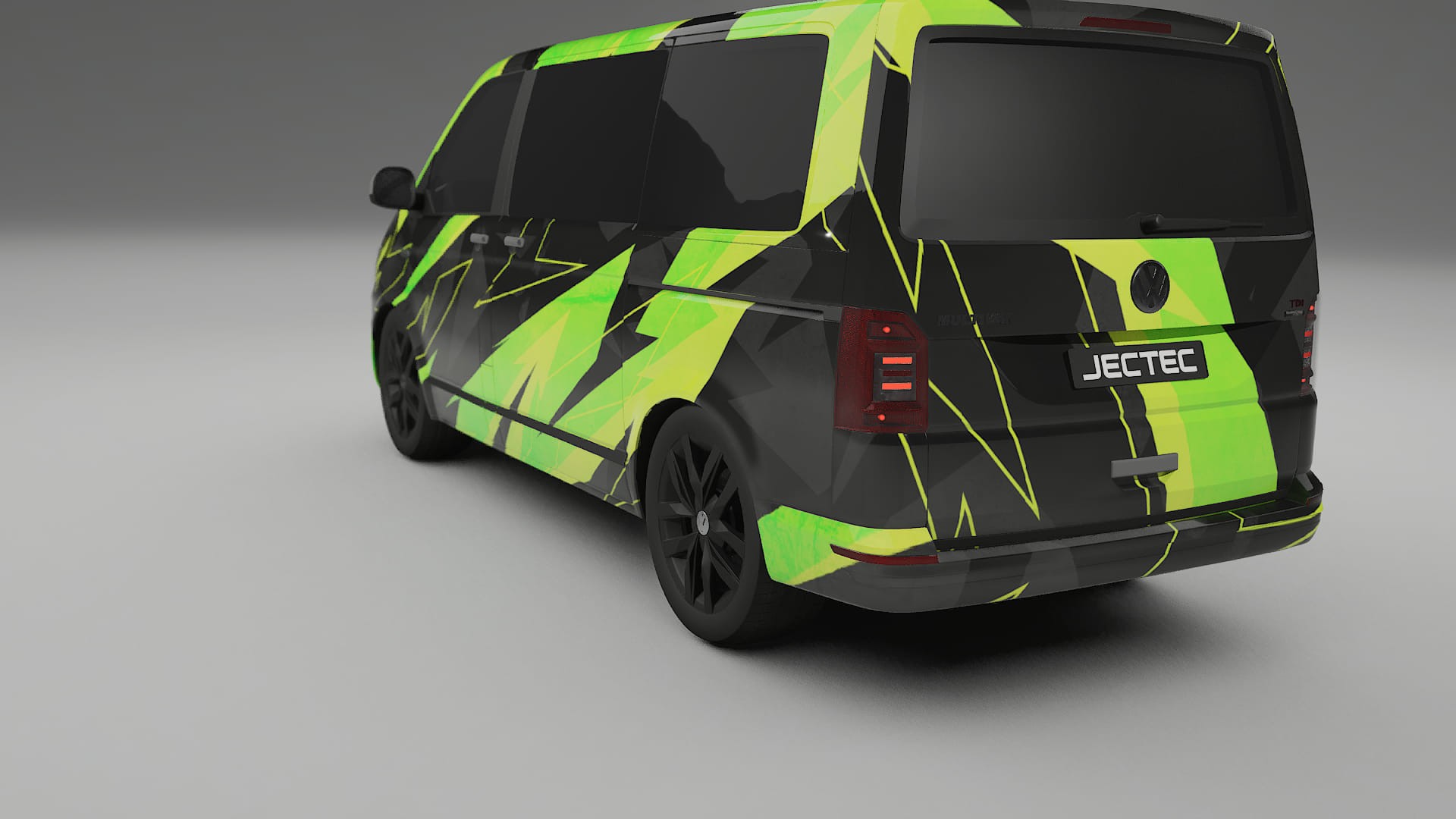 VW Transporter T6 Multivan NINJA TURTLES – Designad Wrap PPF-sats i utskrivbar polyuretanfilm