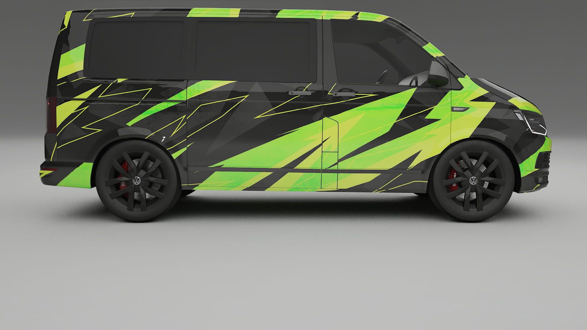 VW Transporter T6 Multivan NINJA TURTLES – Designad Wrap PPF-sats i utskrivbar polyuretanfilm