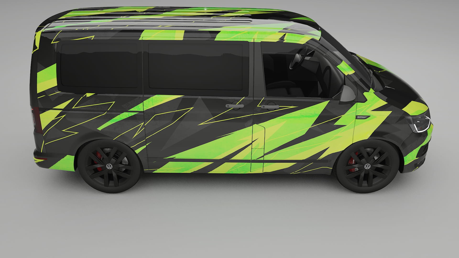 VW Transporter T6 Multivan NINJA TURTLES – Designad Wrap PPF-sats i utskrivbar polyuretanfilm