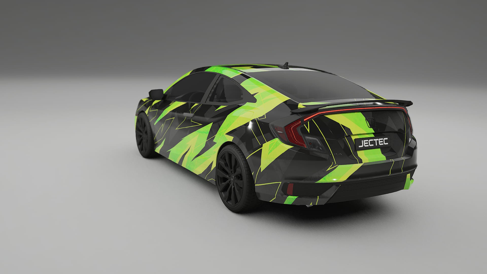 Honda Civic coupe prefacelift pre-LCI NINJA TURTLES – Designad Wrap PPF-sats i utskrivbar polyuretanfilm