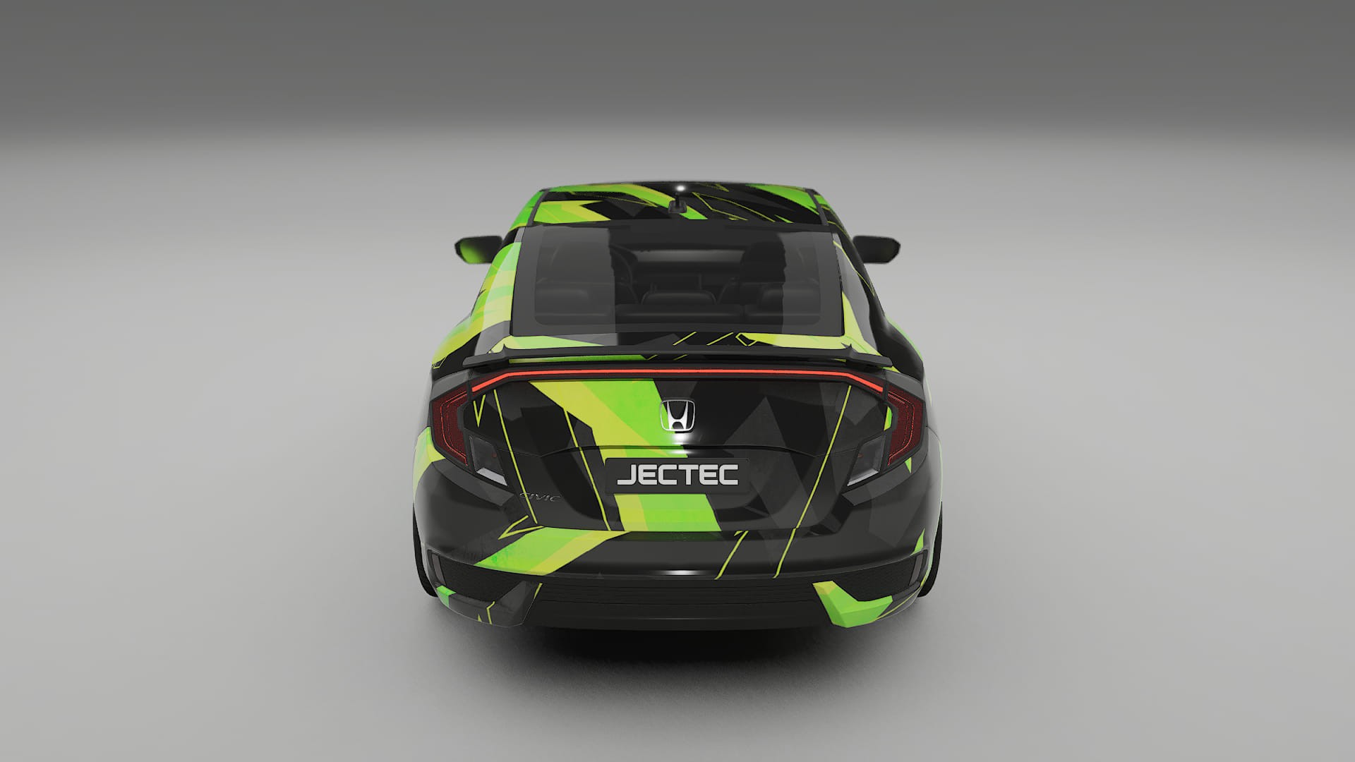 Honda Civic coupe prefacelift pre-LCI NINJA TURTLES – Designad Wrap PPF-sats i utskrivbar polyuretanfilm