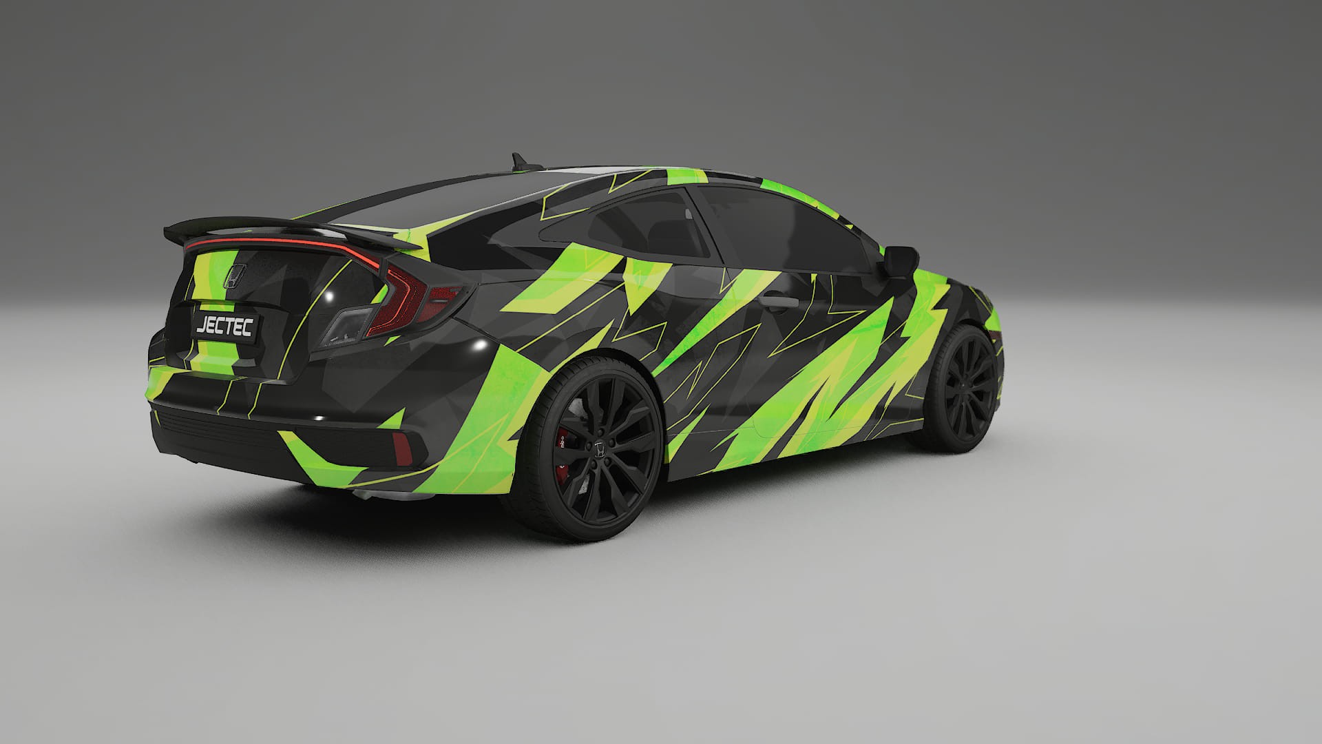 Honda Civic coupe prefacelift pre-LCI NINJA TURTLES – Designad Wrap PPF-sats i utskrivbar polyuretanfilm