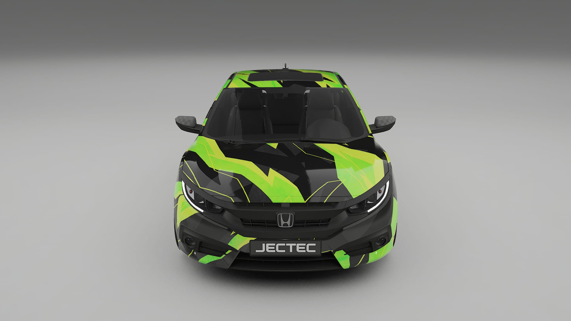 Honda Civic coupe prefacelift pre-LCI NINJA TURTLES – Designad Wrap PPF-sats i utskrivbar polyuretanfilm