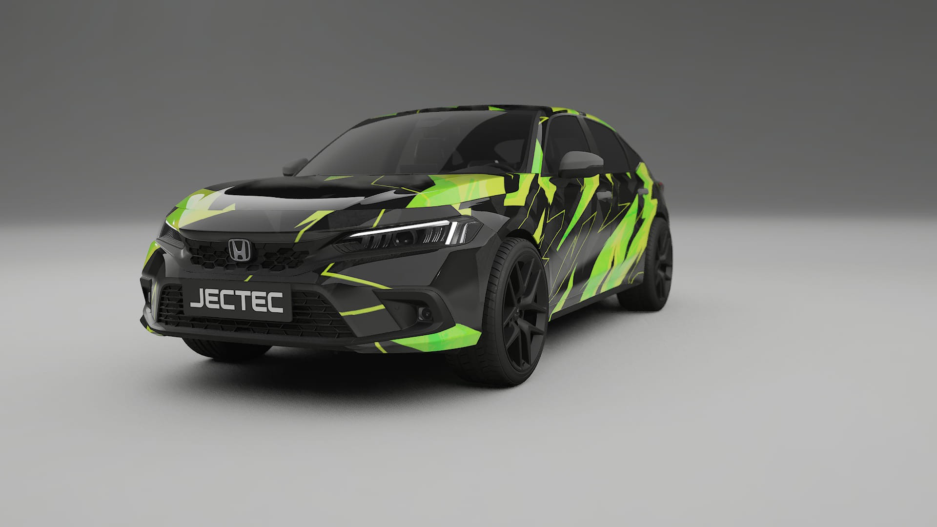 Honda Civic hatchback NINJA TURTLES – Designad Wrap PPF-sats i utskrivbar polyuretanfilm