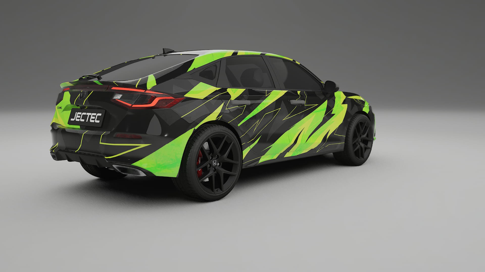 Honda Civic hatchback NINJA TURTLES – Designad Wrap PPF-sats i utskrivbar polyuretanfilm