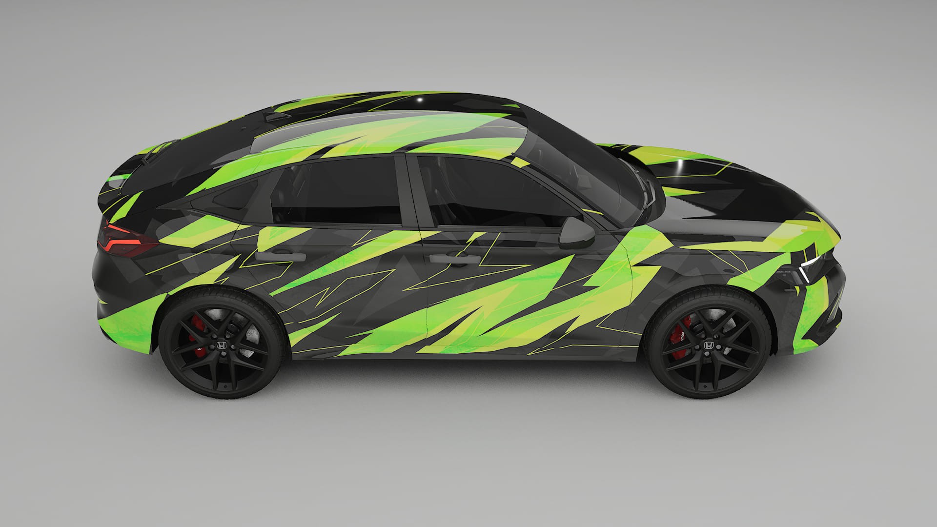 Honda Civic hatchback NINJA TURTLES – Designad Wrap PPF-sats i utskrivbar polyuretanfilm