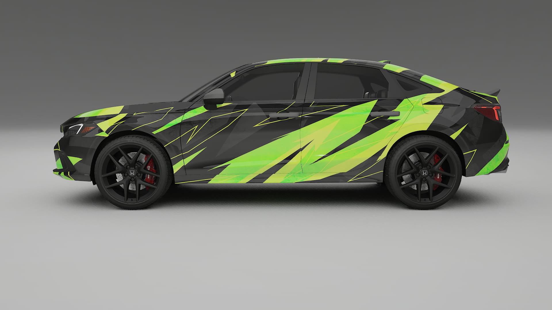 Honda Civic Si NINJA TURTLES – Designad Wrap PPF-sats i utskrivbar polyuretanfilm